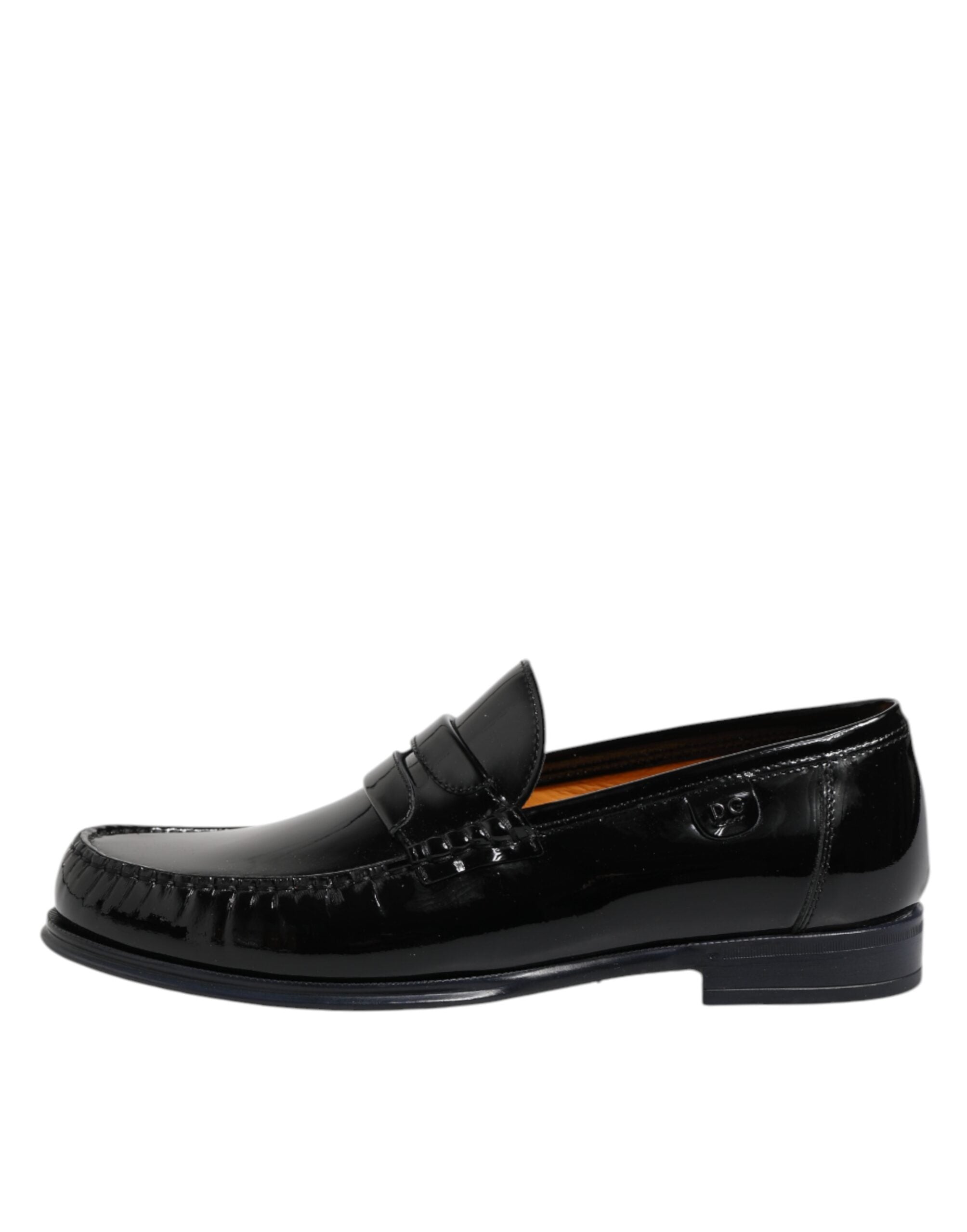 Dolce & Gabbana Black Leather Slip On Loafers Dress Men's Shoes