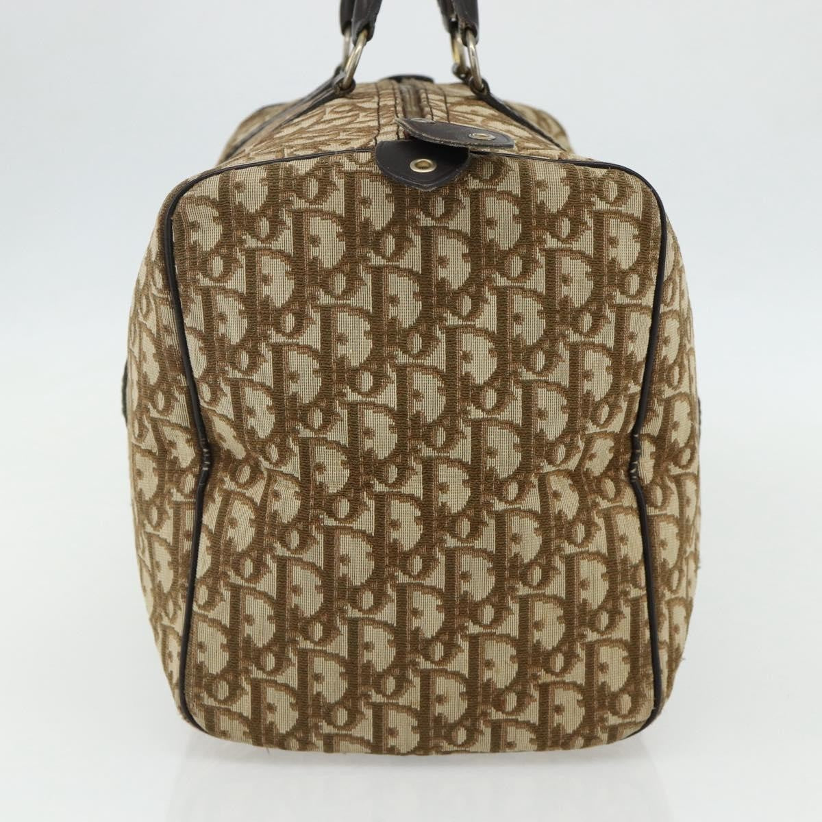 Christian Dior Vintage Trotter Canvas Brown Canvas Handbag (Pre-Owned)