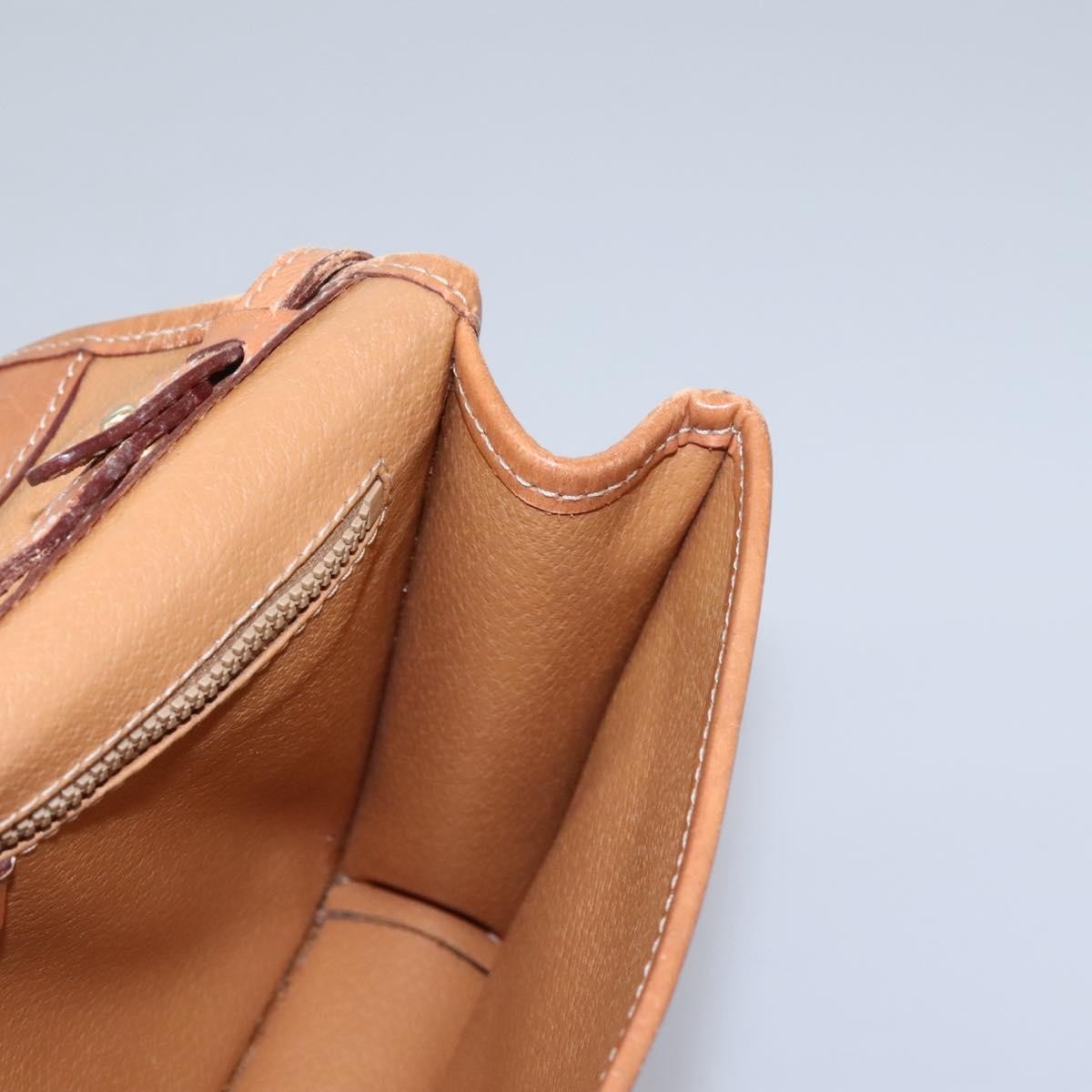 Celine Vintage Macadam Circle Logo Canvas And Leather Brown Canvas Shoulder Bag Bag (Pre-Owned)