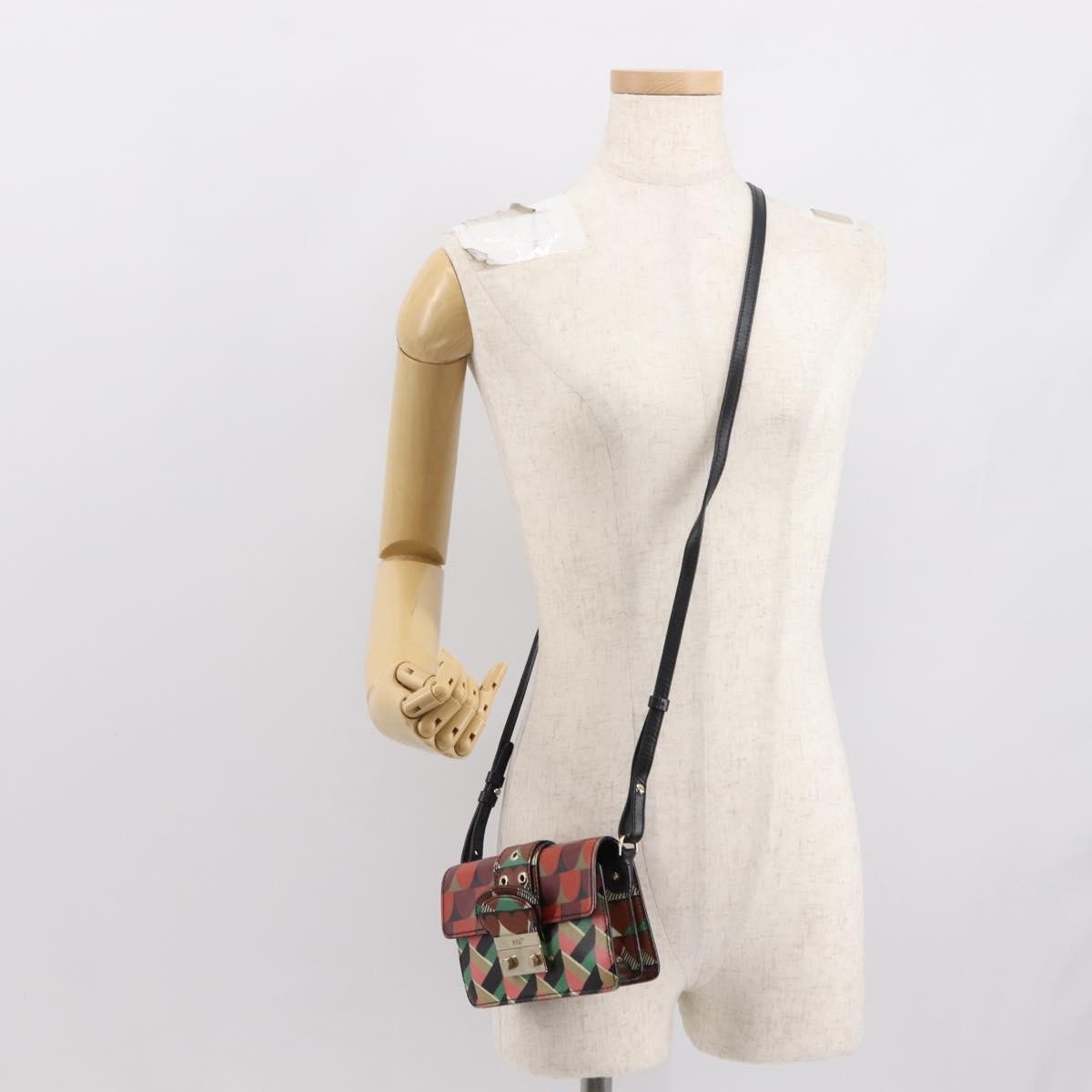 Valentino Garavani Glam Lock Printed Leather Multicolour Leather Shoulder Bag Bag (Pre-Owned)