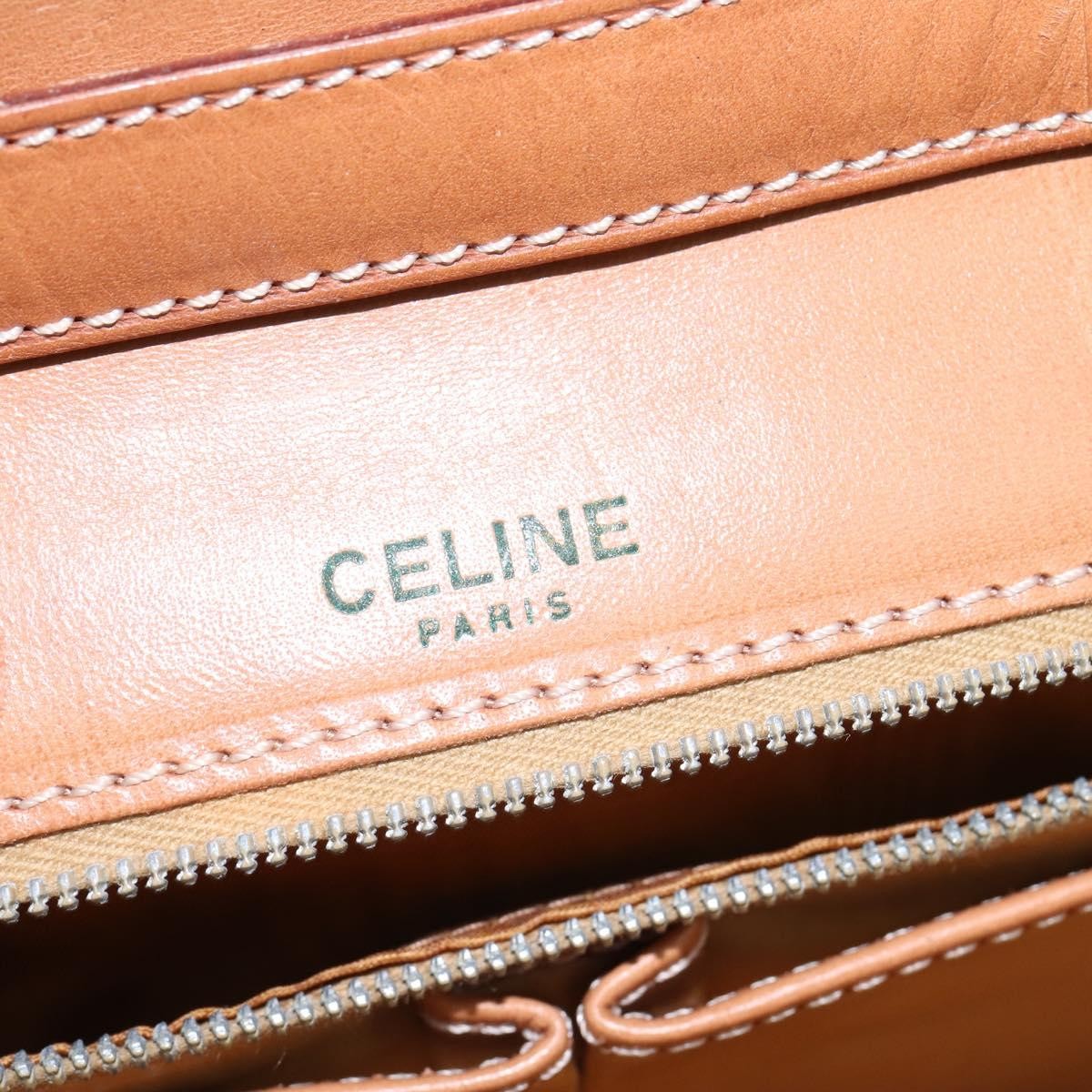 Celine Macadam Shoulder Pvc Leather White Canvas Bag (Pre-Owned)