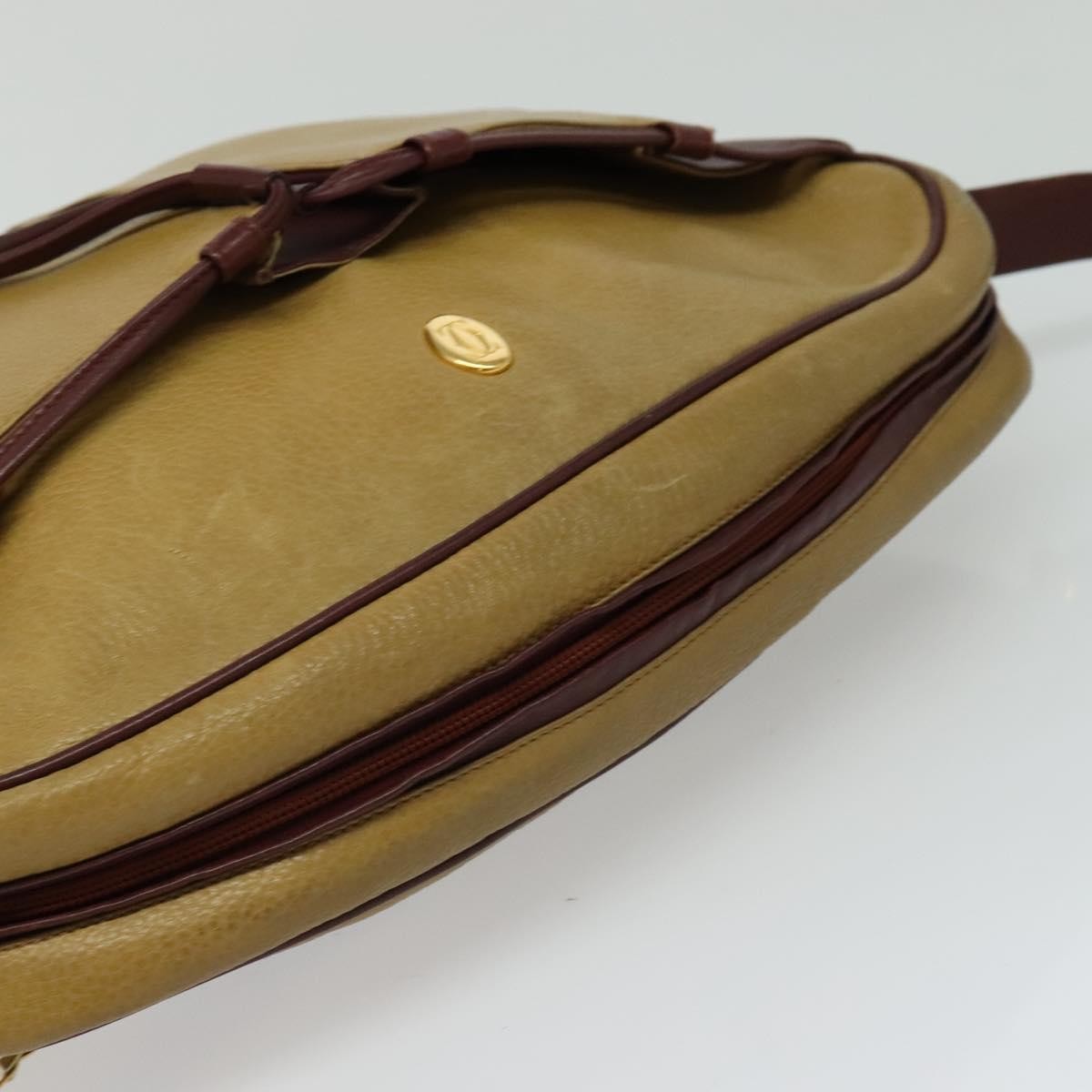 Cartier Tasseled Must De Cartier Leather Yellow Leather Shoulder Bag Bag (Pre-Owned)