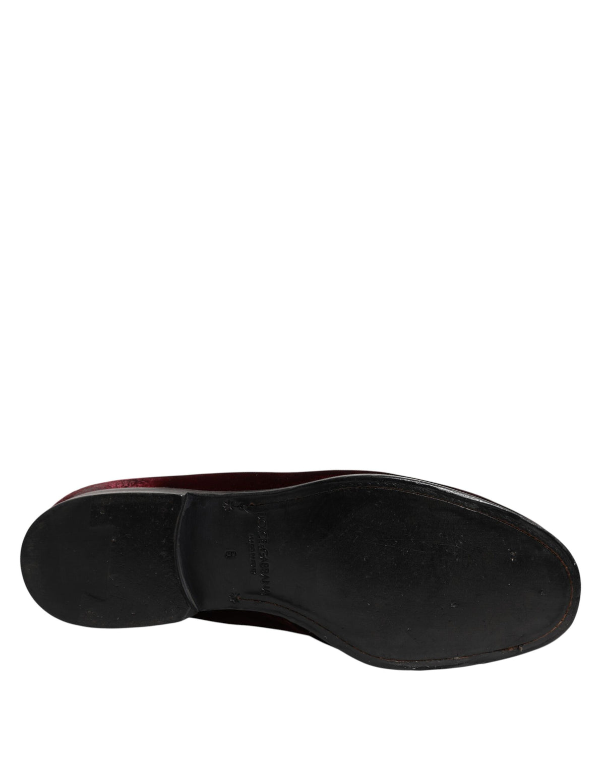 Dolce & Gabbana Red Velvet Men Slip On Loafers Dress Men's Shoes (Pre-Owned)