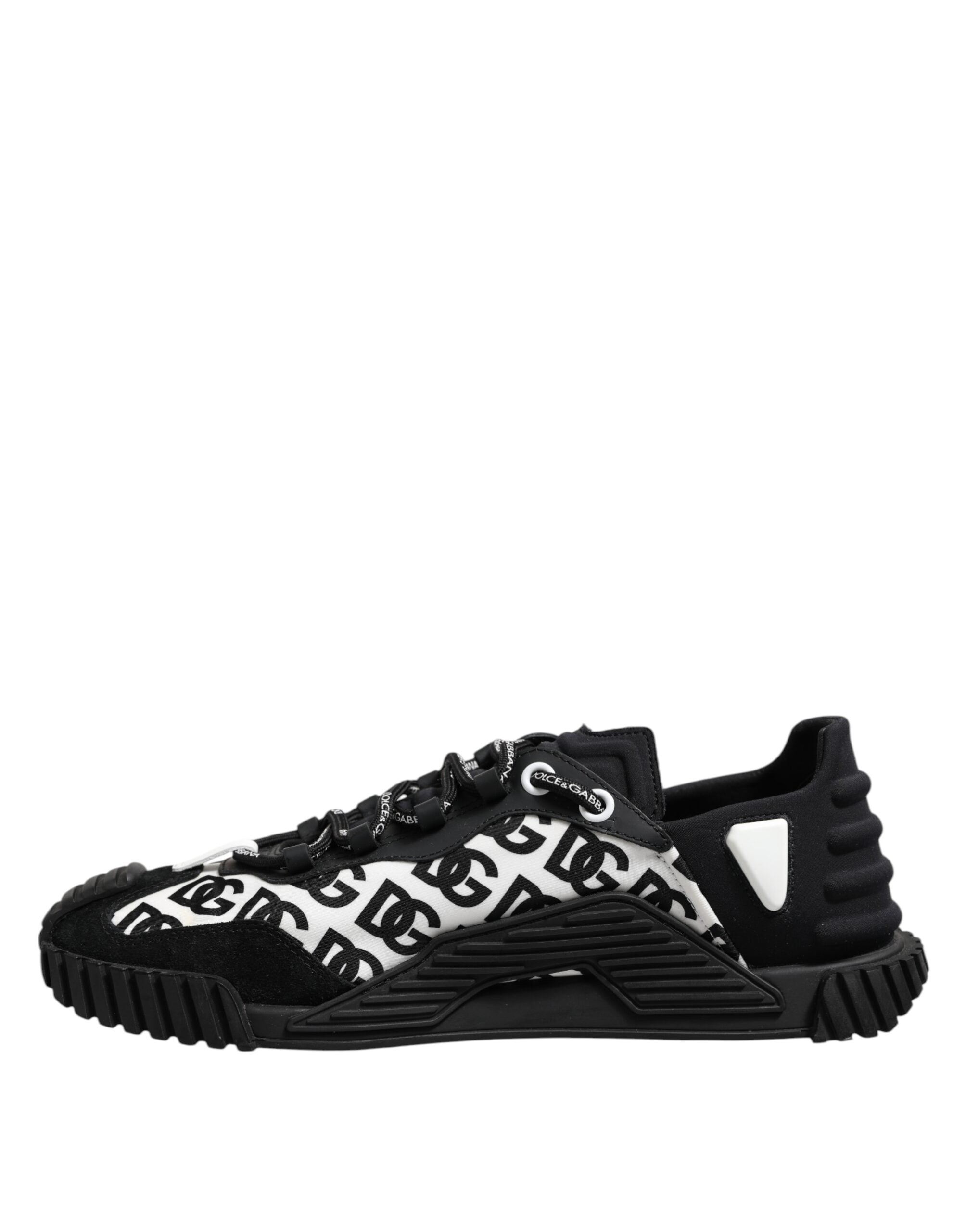 Dolce & Gabbana Black Logo Lace Up Low Top NS1 Sneakers Men's Shoes (Pre-Owned)
