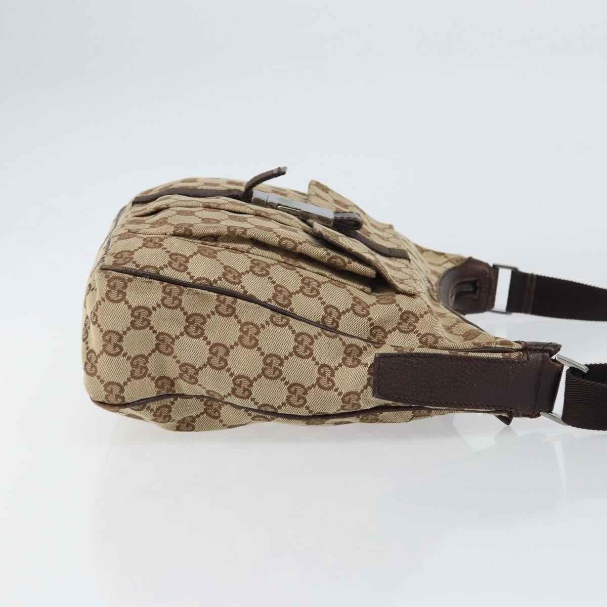Gucci Gg Canvas Canvas Beige Canvas Shoulder Bag Bag (Pre-Owned)