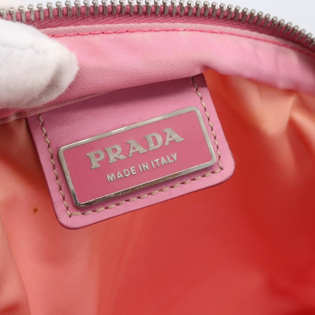 Prada Front Pocket Messenger Tessuto Pink Nylon Shoulder Bag Bag (Pre-Owned)