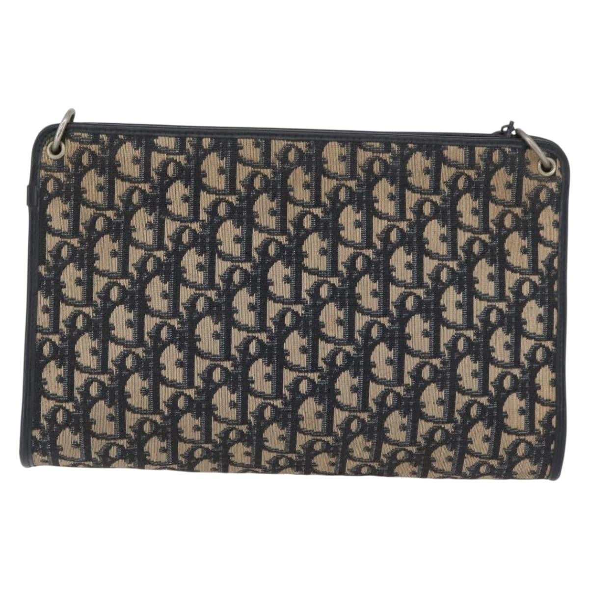 Christian Dior Vintage Trotter Canvas Navy Canvas Shoulder Bag Bag (Pre-Owned)