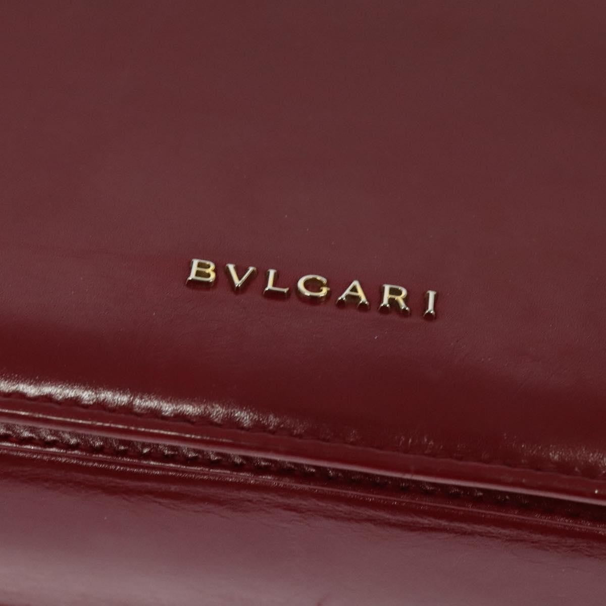 Bvlgari Signature Leather Red Leather Shoulder Bag Bag (Pre-Owned)