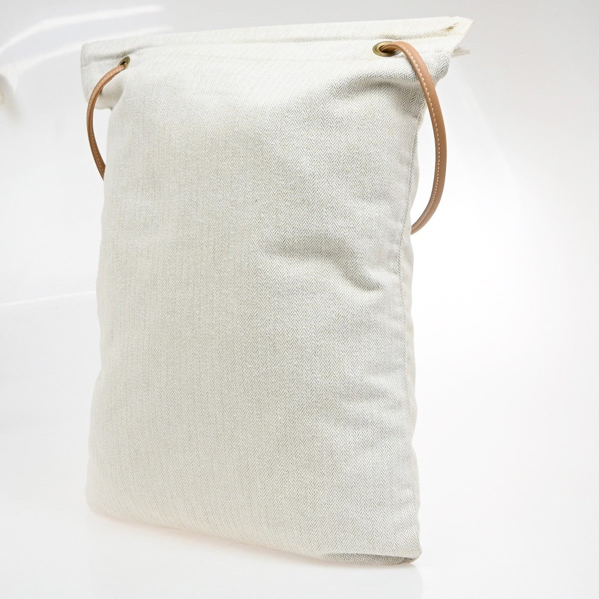 Hermes Aline Toile Beige Cotton Handbag (Pre-Owned)