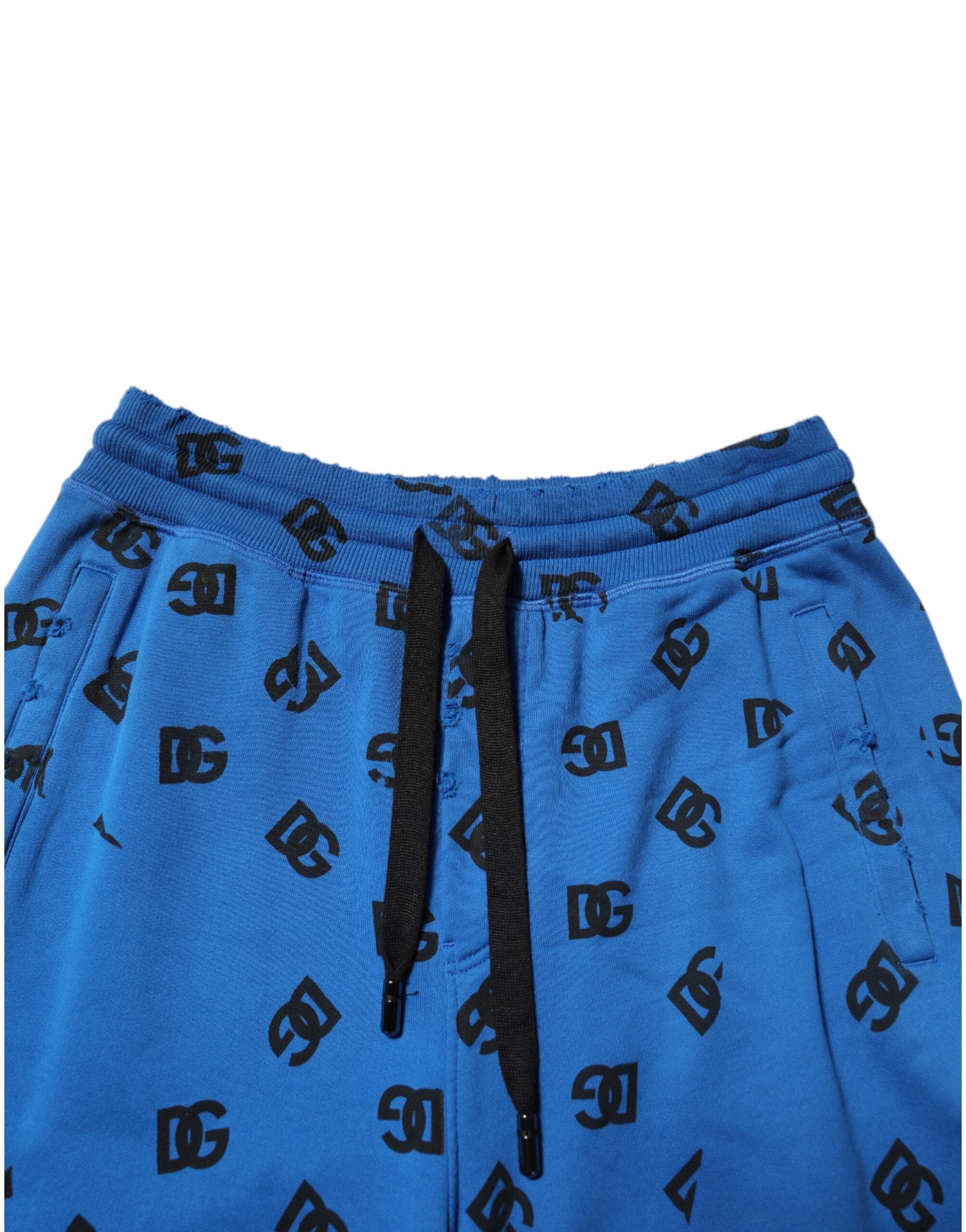 Dolce & Gabbana Blue Logo Print Jogger Men SweatMen's Men's Pants (Pre-Owned)