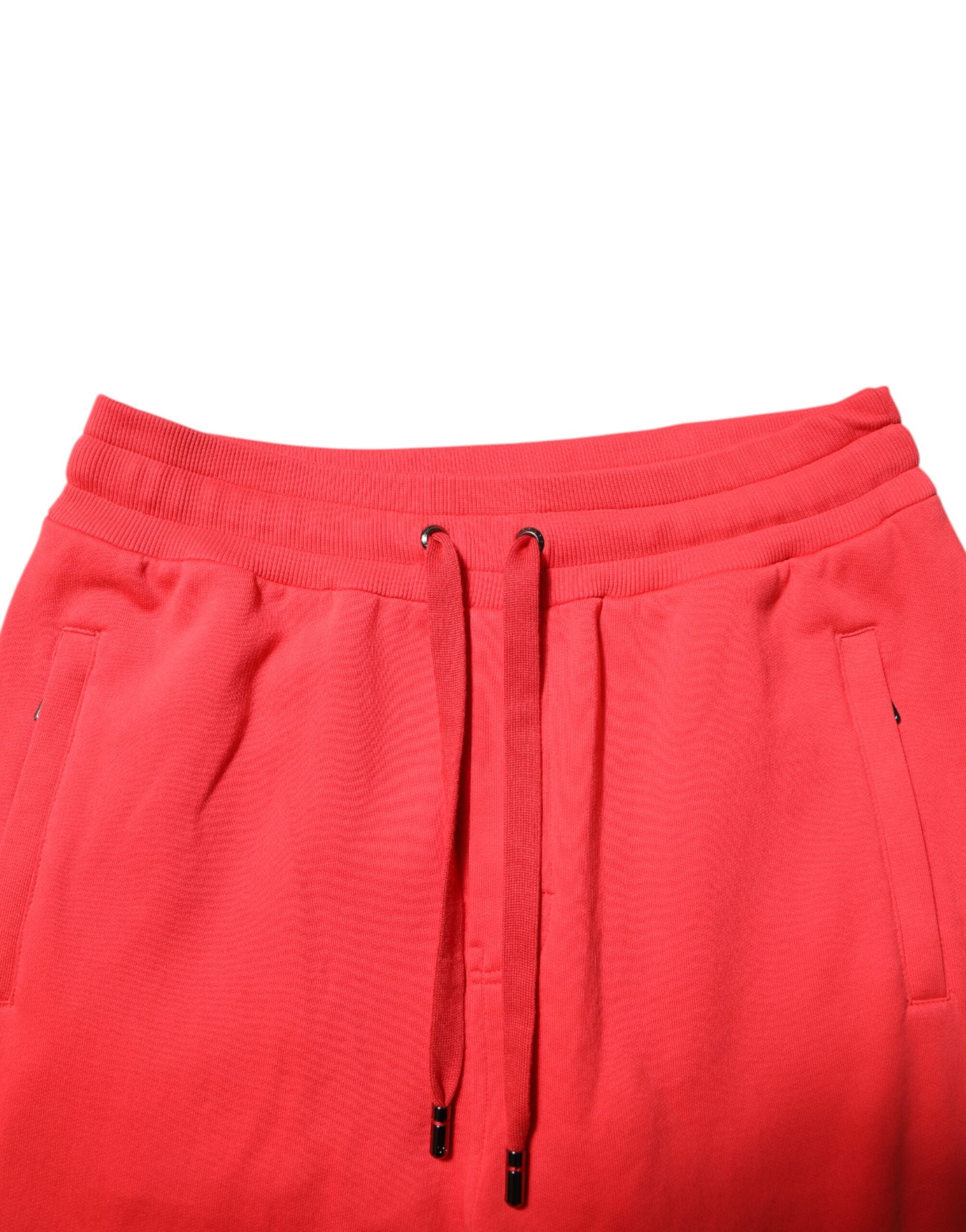 Dolce & Gabbana Red Cotton Men Jogger SweatMen's Men's Pants