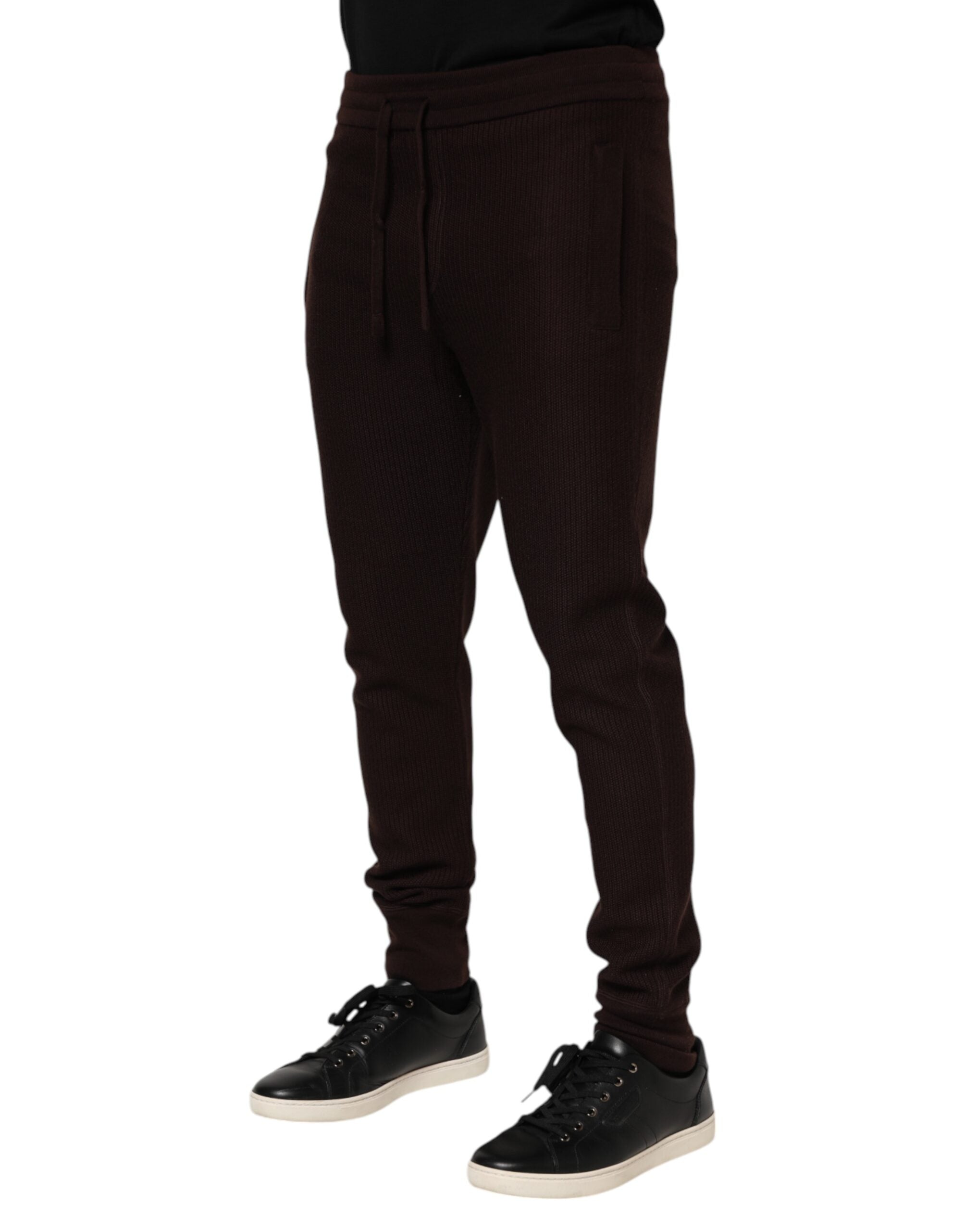 Dolce & Gabbana Brown Cashmere Men Jogger SweatMen's Men's Pants
