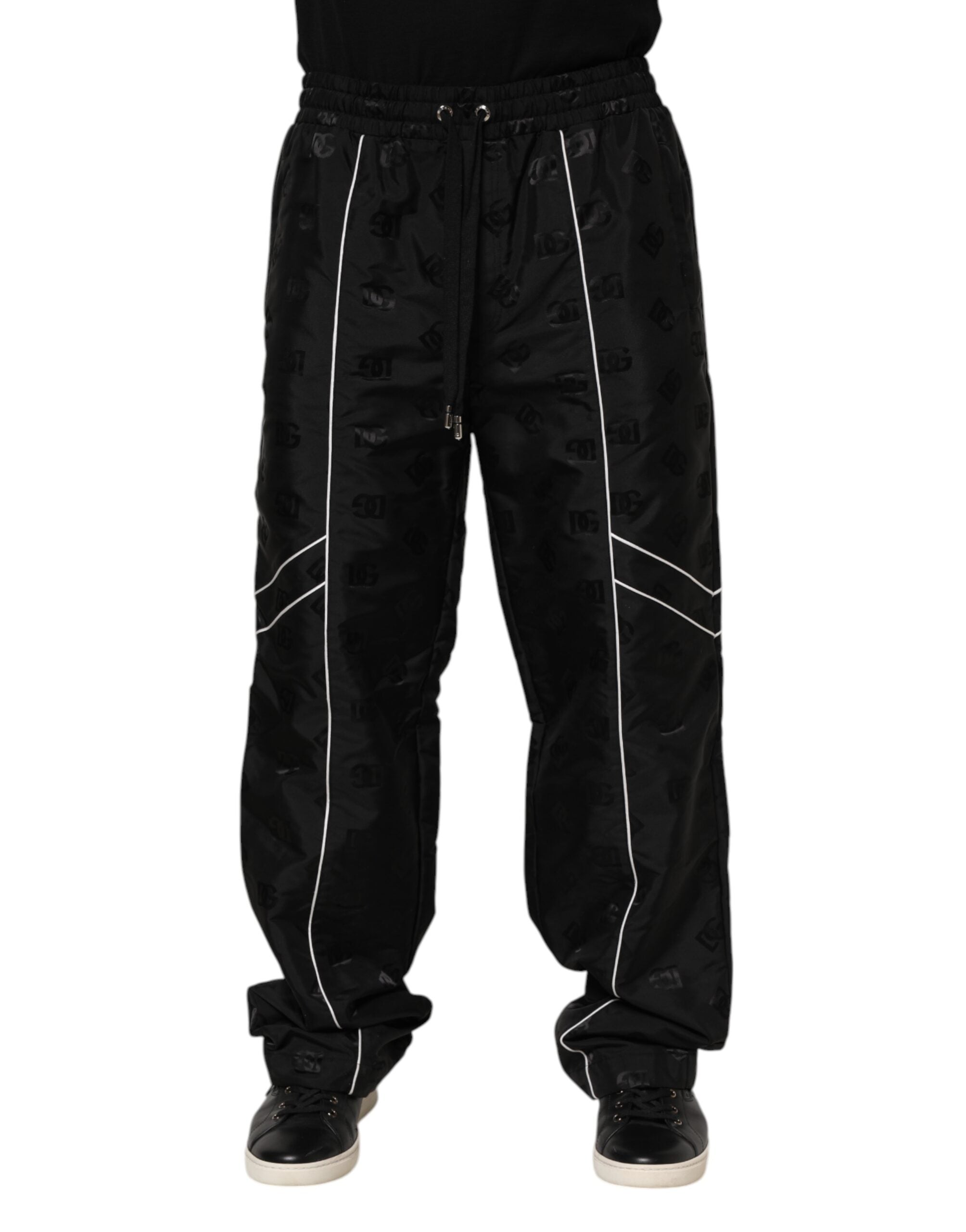 Dolce & Gabbana Black Cotton Straight Jogger SweatMen's Men's Pants