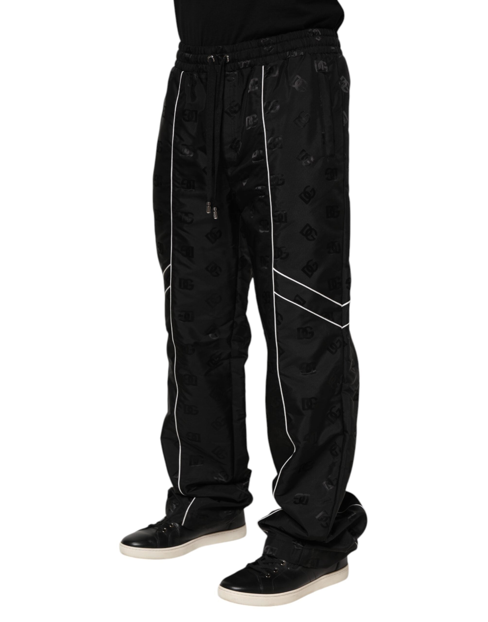 Dolce & Gabbana Black Cotton Straight Jogger SweatMen's Men's Pants
