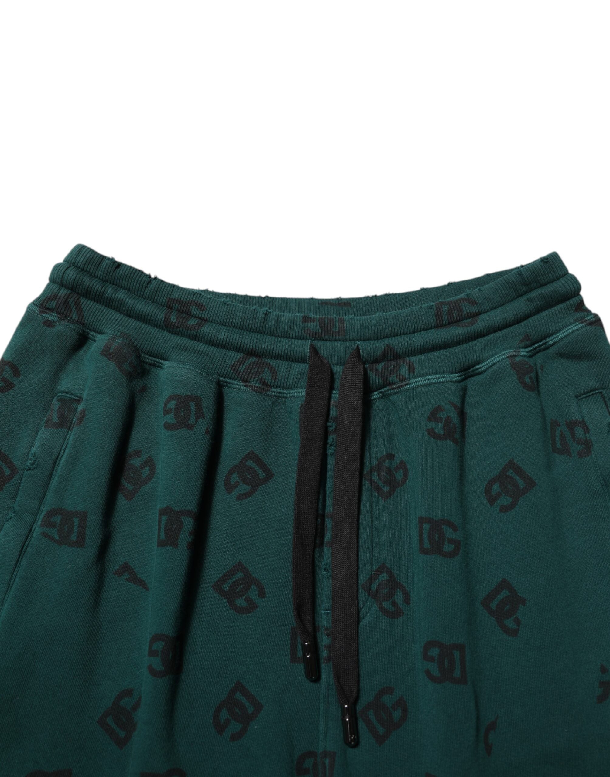 Dolce & Gabbana Green Logo Print Jogger Men SweatMen's Men's Pants (Pre-Owned)