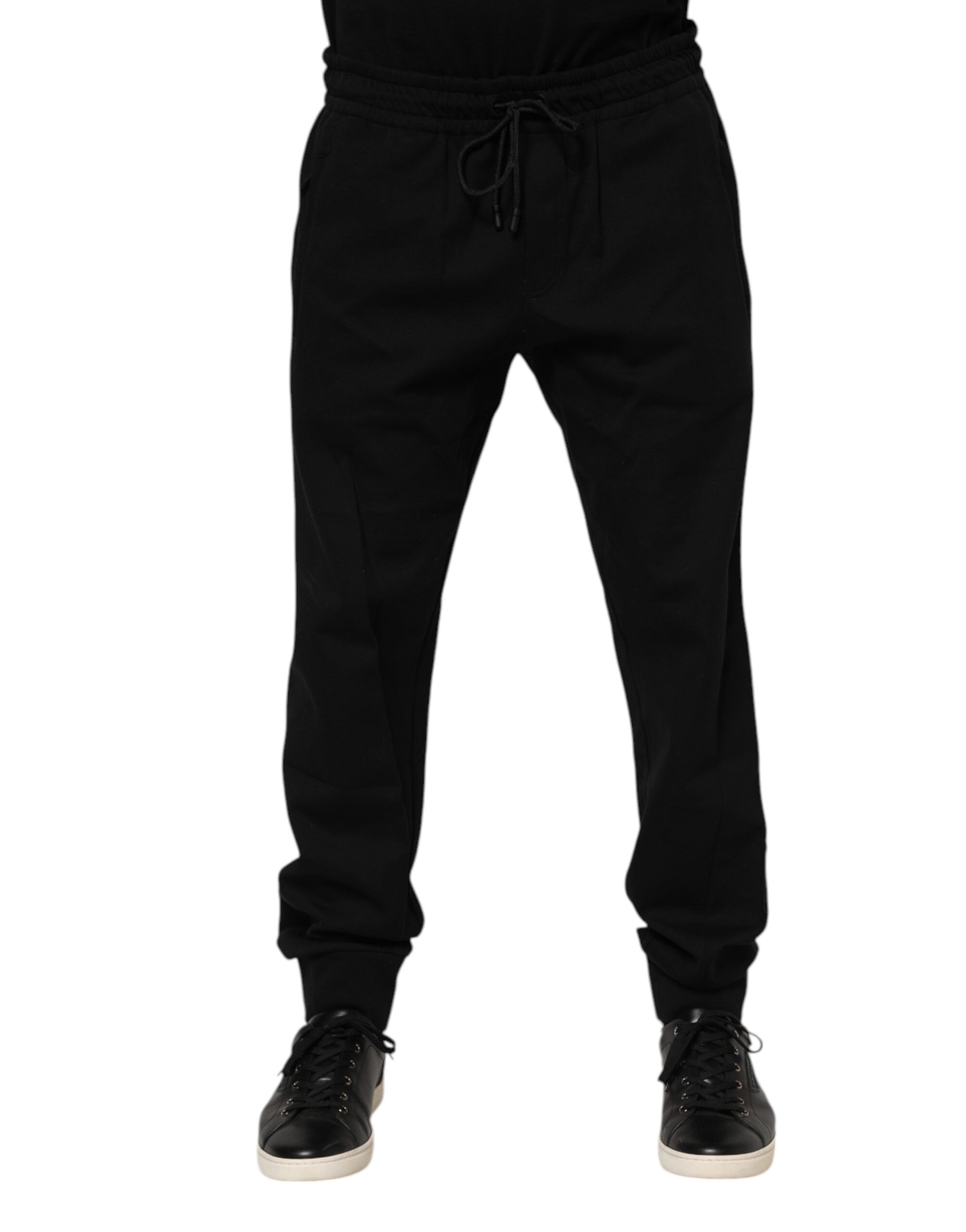 Dolce & Gabbana Black Cotton Men Jogger SweatMen's Men's Pants
