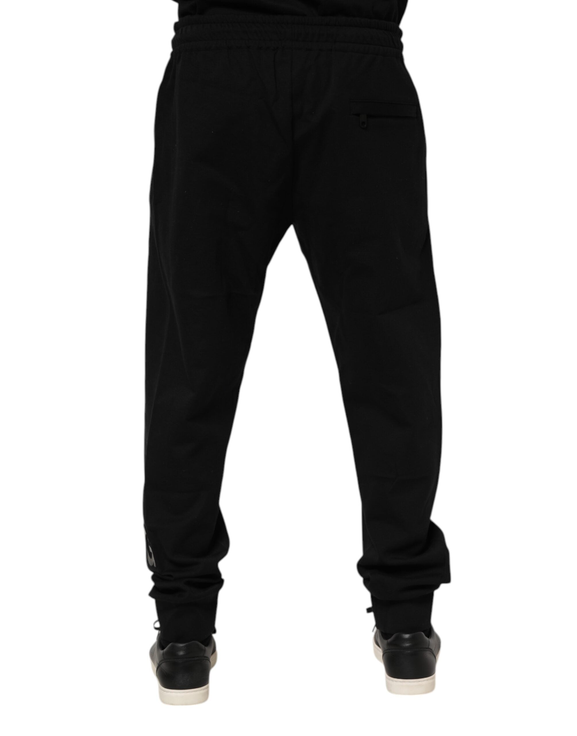 Dolce & Gabbana Black Cotton Men Jogger SweatMen's Men's Pants