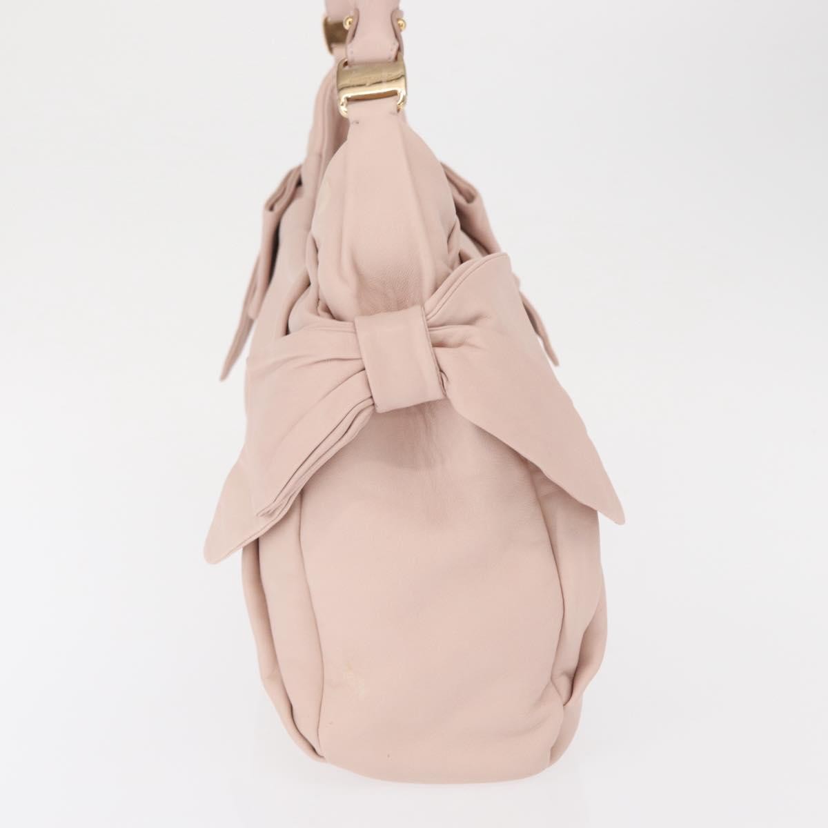 Salvatore Ferragamo Vala Leather Pink Leather Shoulder Bag Bag (Pre-Owned)
