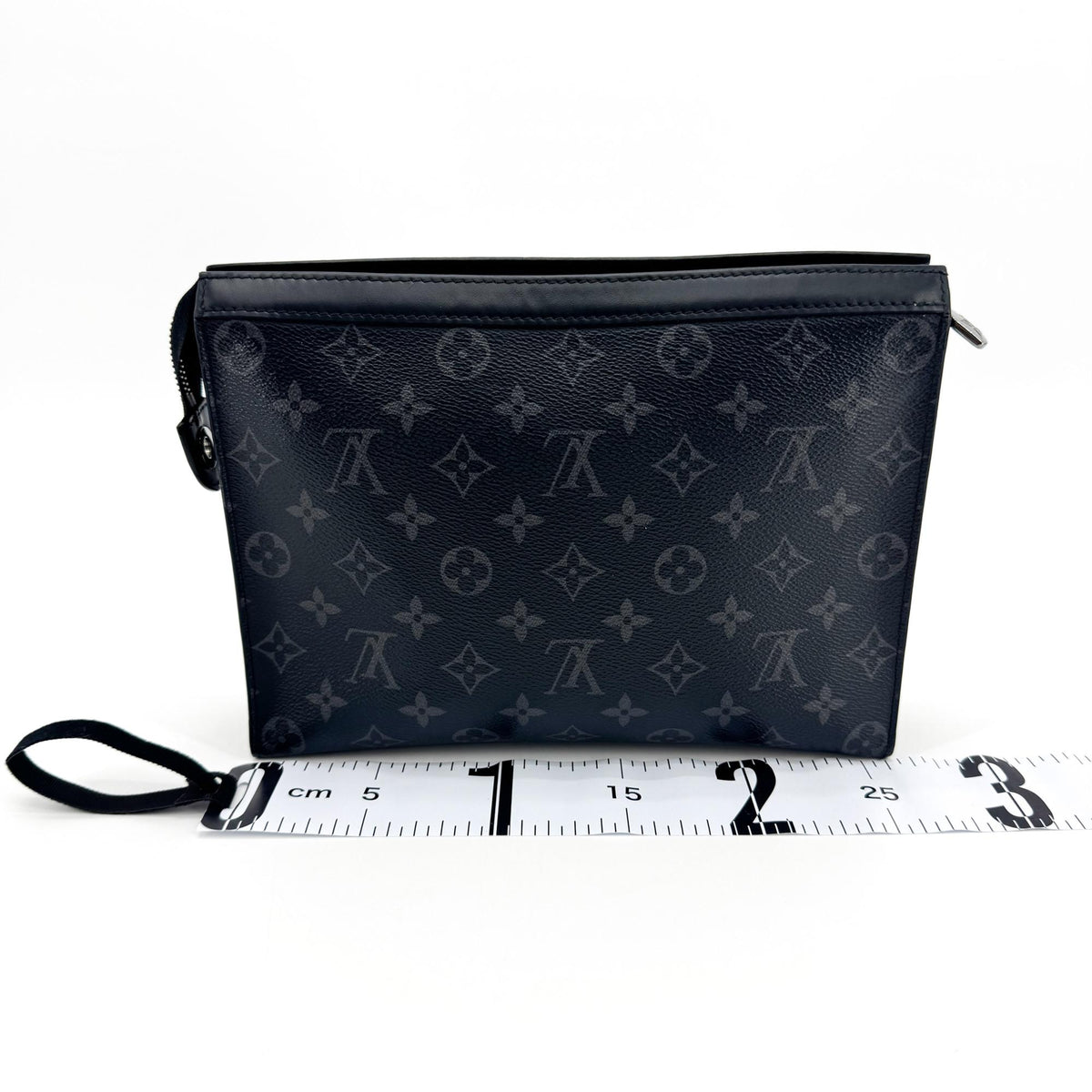 Louis Vuitton Pochette Voyage Reverse Monogram Eclipse Canvas Black Canvas Clutche & Pouche Bag (Pre-Owned)