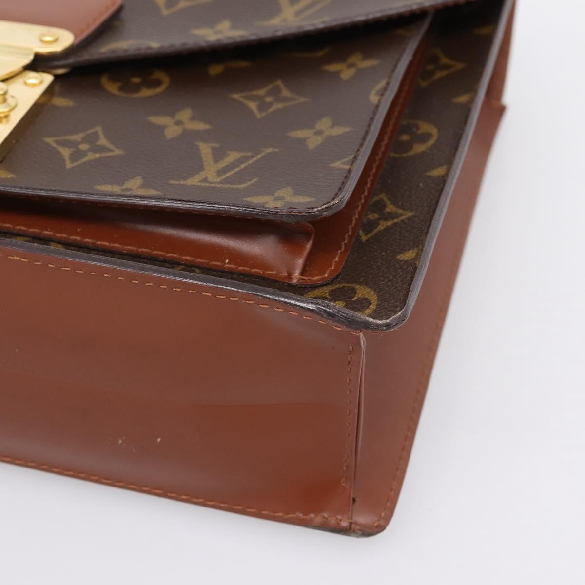 Louis Vuitton Monceau Monogram Canvas Brown Canvas Handbag (Pre-Owned)