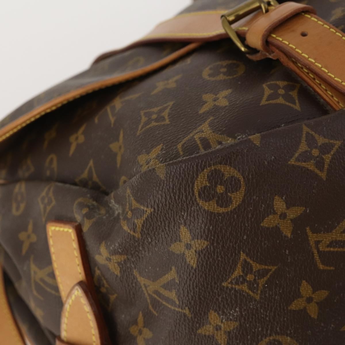 Louis Vuitton Saumur Monogram Canvas Brown Canvas Shoulder Bag Bag (Pre-Owned)