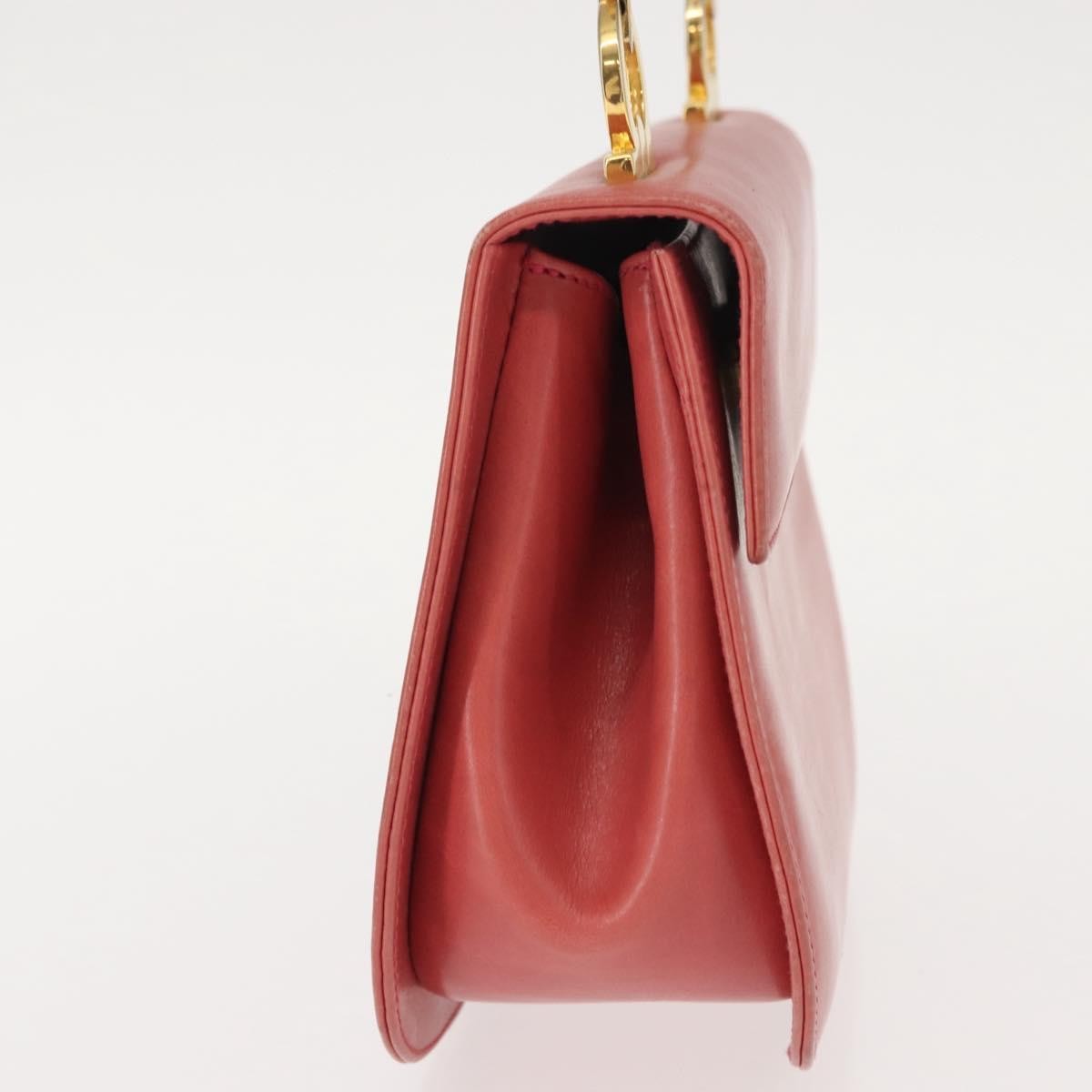 Salvatore Ferragamo Gancini Leather Pink Leather Shoulder Bag Bag (Pre-Owned)