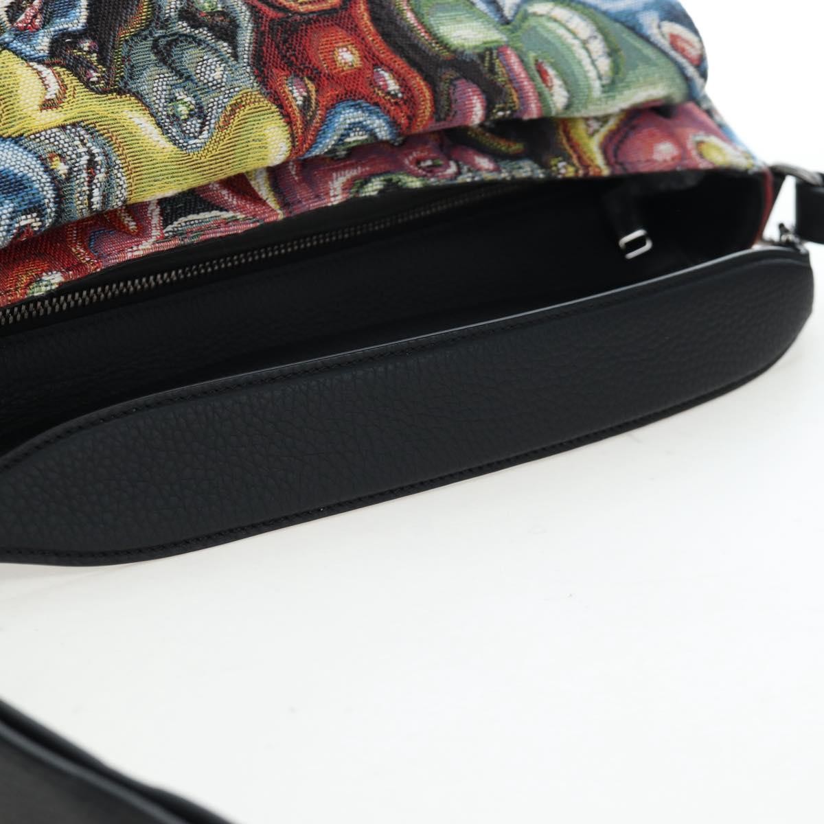 Christian Dior Kenny Scharf Saddle Soft Jacquard Printed Canvas Multicolour Canvas Handbag (Pre-Owned)