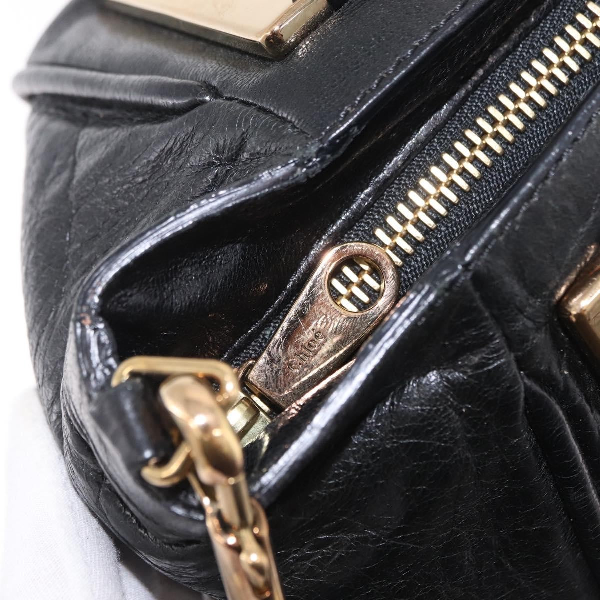 Chloe Ethel Leather Black Leather Handbag (Pre-Owned)