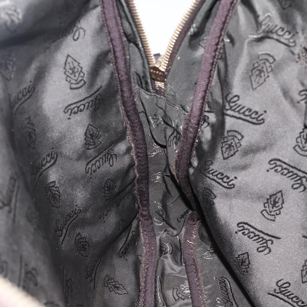 Gucci Convertible Guccissima Leather Black Leather Briefcase Bag (Pre-Owned)