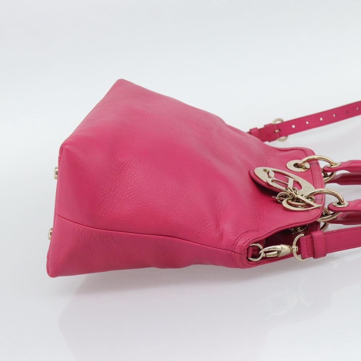 Christian Dior Granville Satchel Leather Pink Leather Handbag (Pre-Owned)