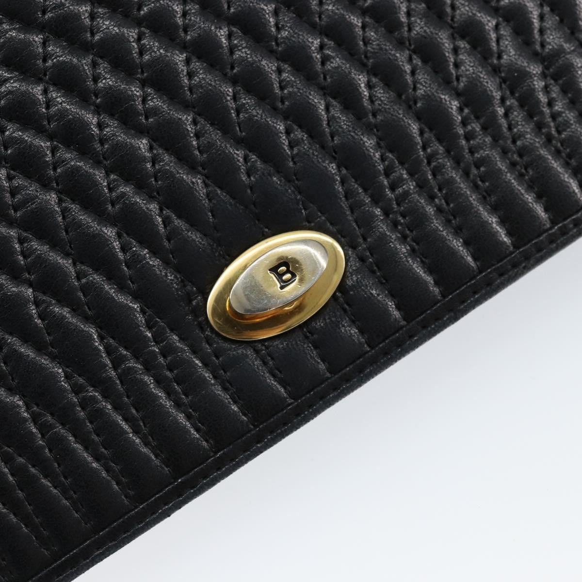 Bally Vintage Chain Quilted Leather Black Leather Shoulder Bag Bag (Pre-Owned)