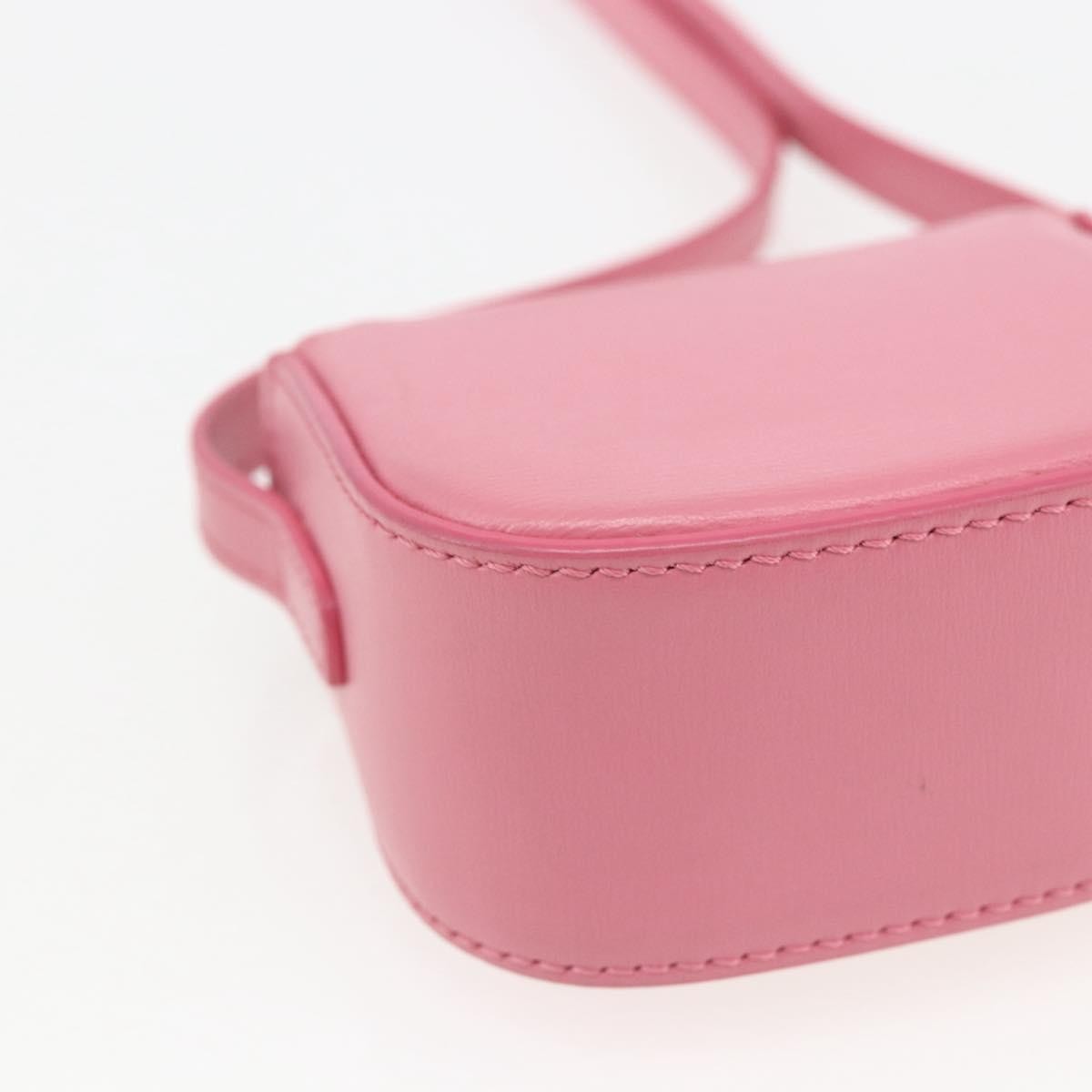 Celine Triomphe Shoulder Smooth Calfskin Pink Leather Shoulder Bag Bag (Pre-Owned)