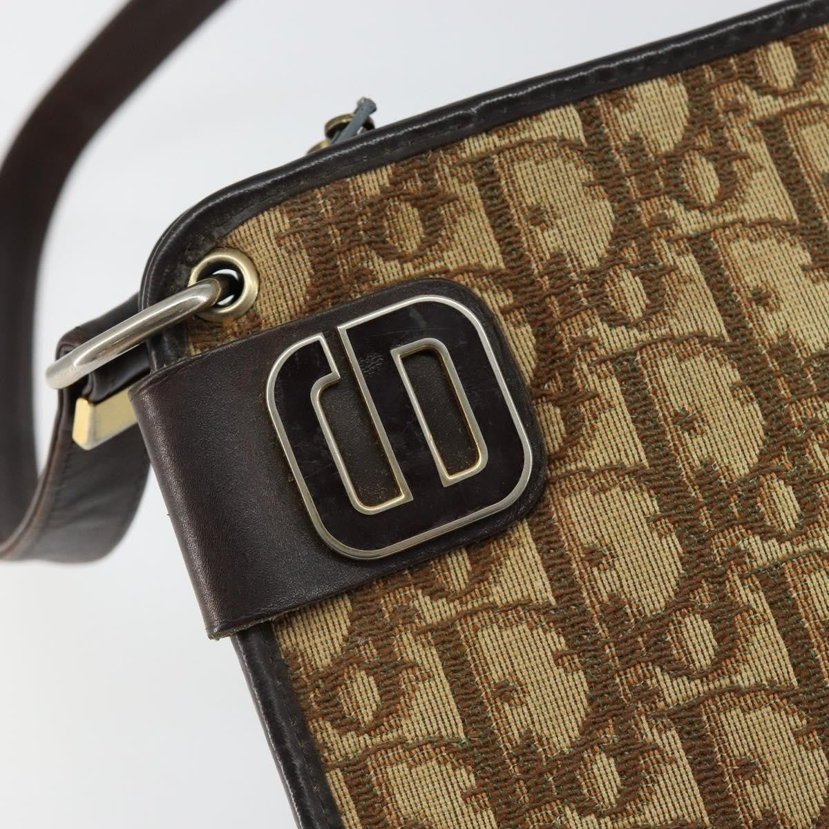 Christian Dior Vintage Trotter Canvas Beige Canvas Shoulder Bag Bag (Pre-Owned)