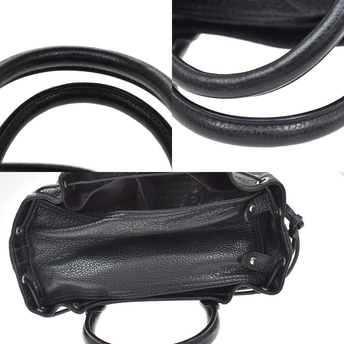 Louis Vuitton Trunks And Bags Shoe Tobago Leather Black Leather Handbag (Pre-Owned)