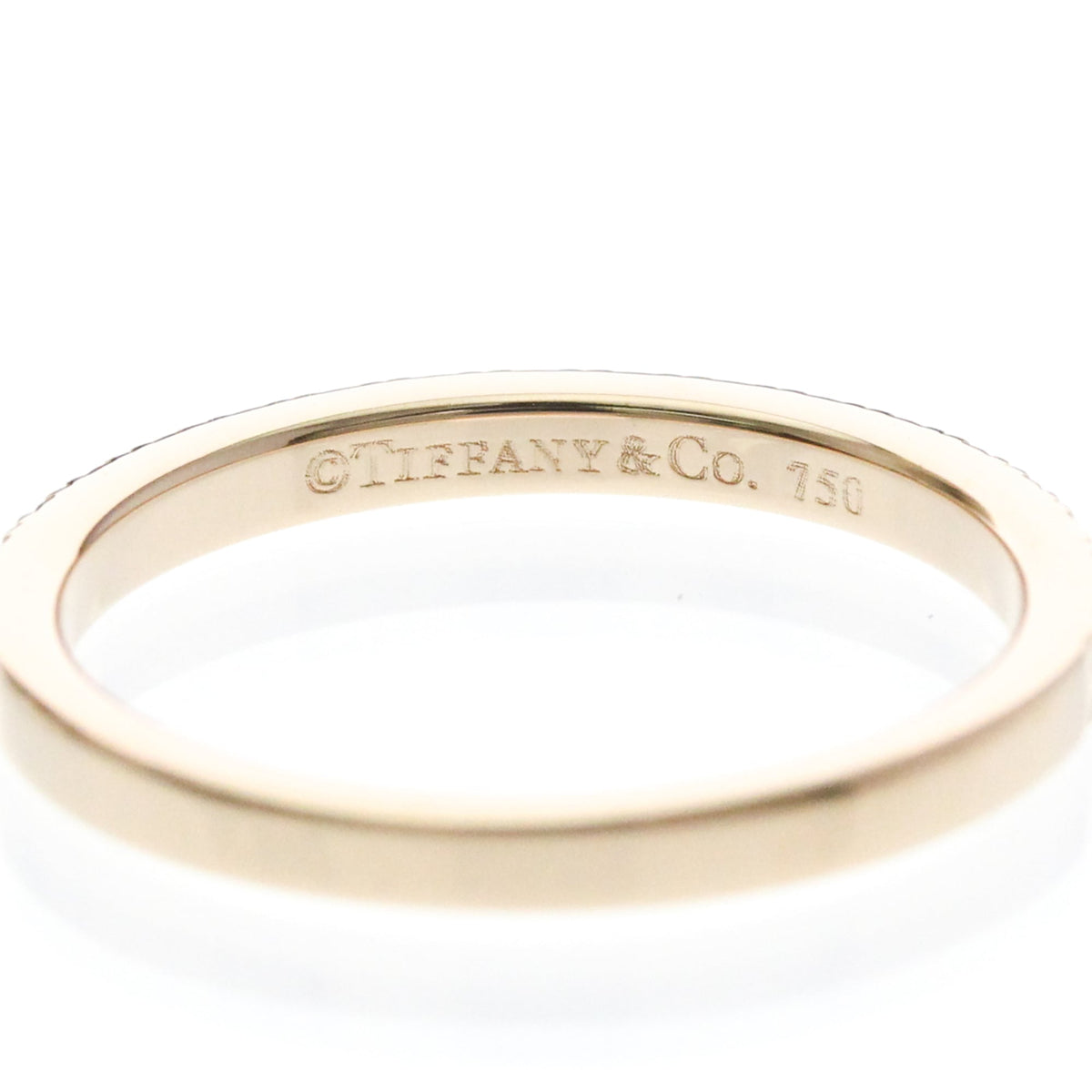 Tiffany & Co. Novo Band 18K Rose Gold And Diamonds Gold Pink_Gold Ring Jewelry (Pre-Owned)