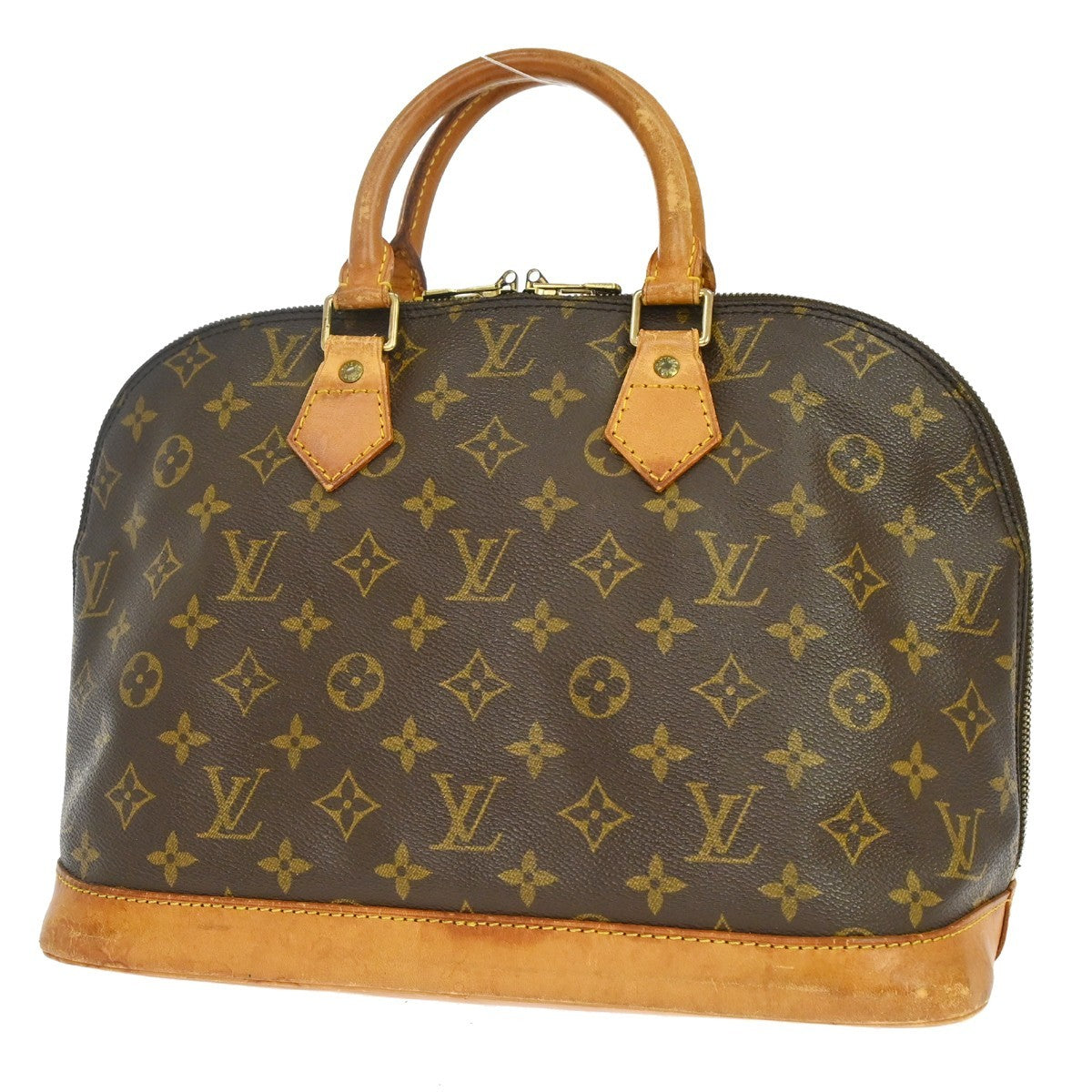 Louis Vuitton Alma Monogram Brown Canvas Handbag (Pre-Owned)