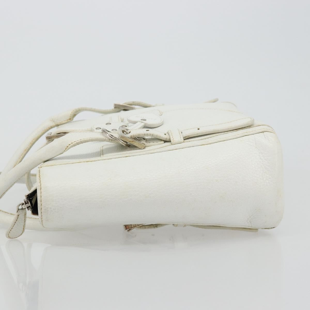 Loewe Senda Leather White Leather Handbag (Pre-Owned)