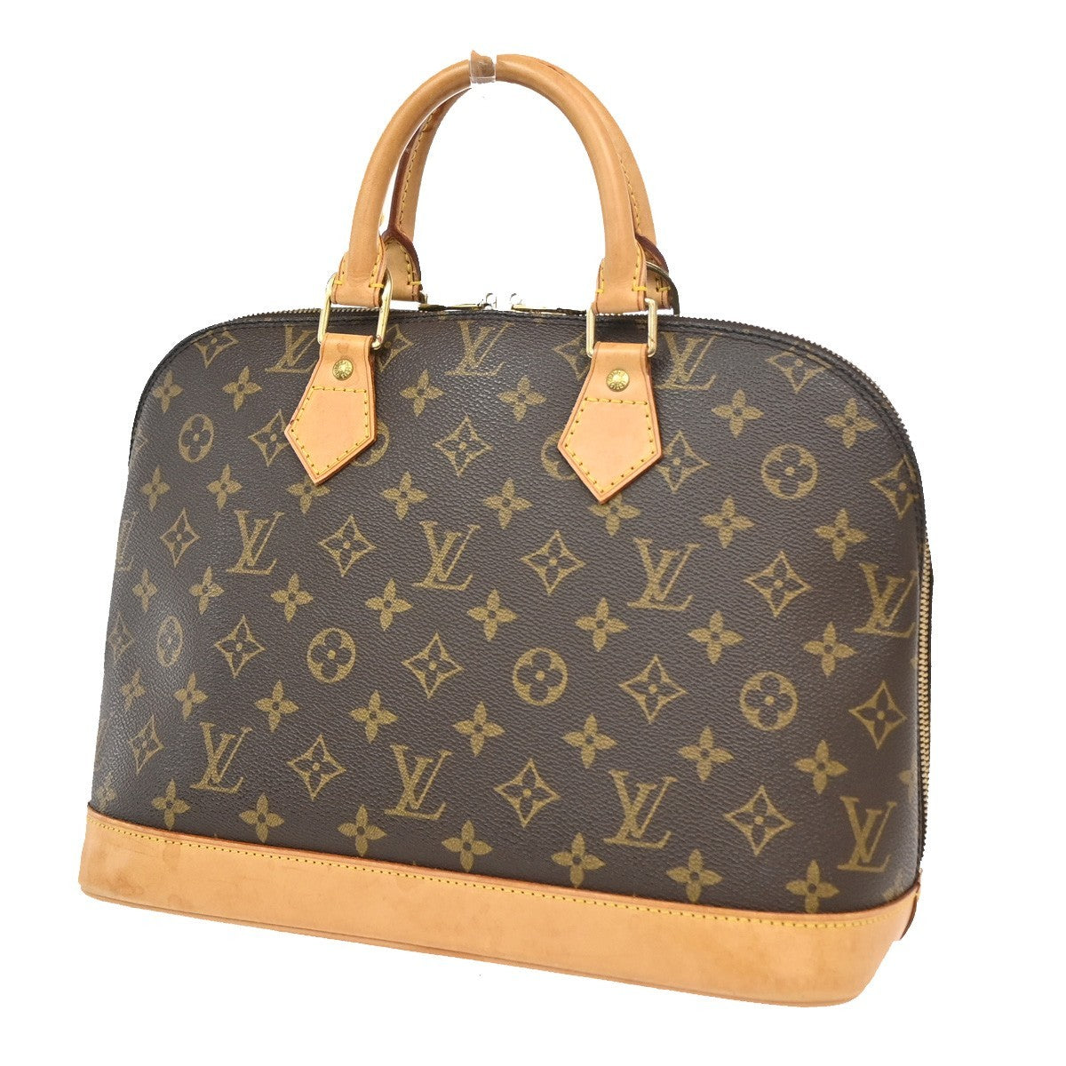 Louis Vuitton Alma Monogram Brown Leather Handbag (Pre-Owned)