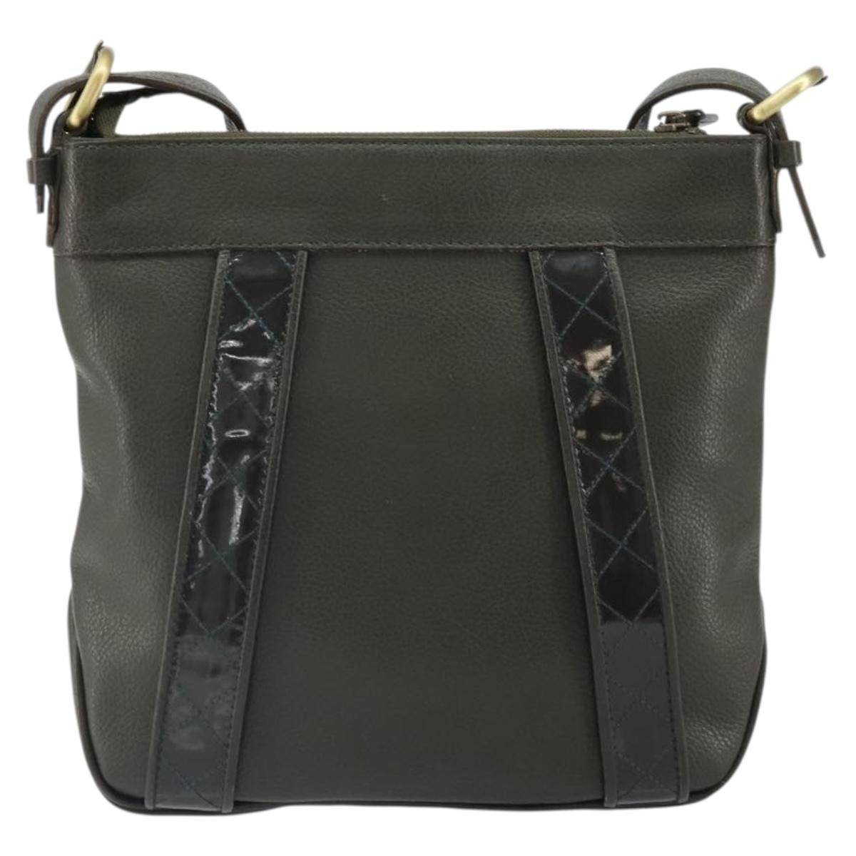 Burberry Vintage Leather Khaki Leather Shoulder Bag Bag (Pre-Owned)