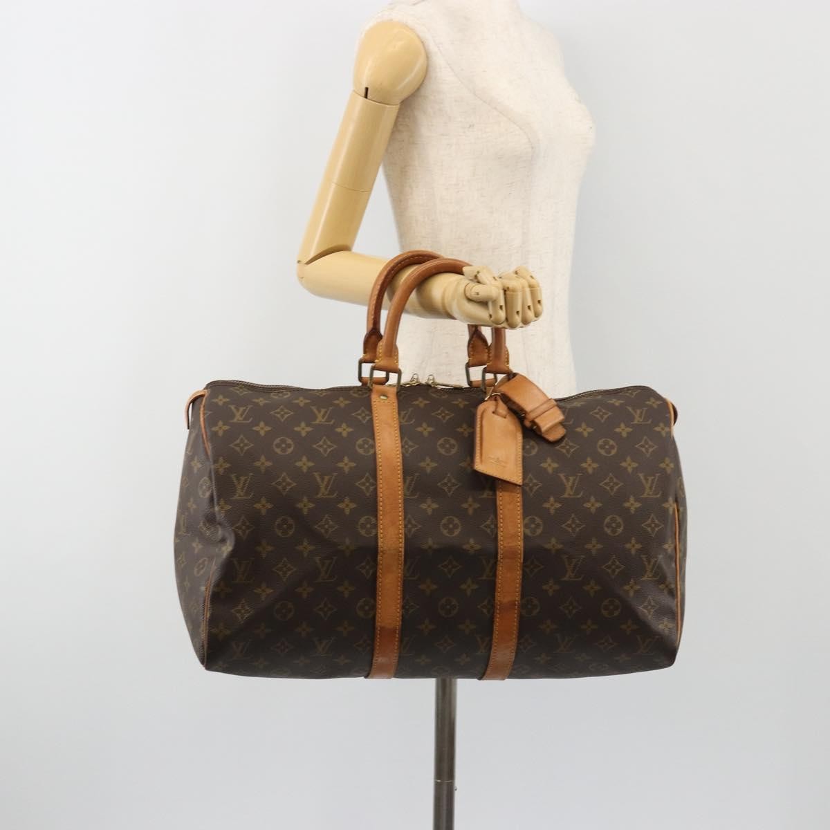 Louis Vuitton Keepall Monogram Canvas Brown Canvas Travel Bag Bag (Pre-Owned)