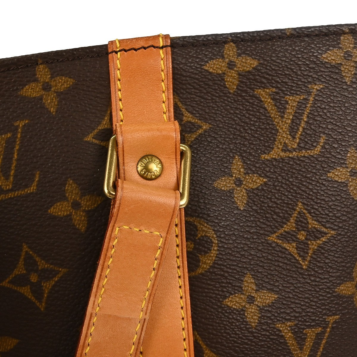 Louis Vuitton Shopping Sac Monogram Canvas Brown Canvas Tote Bag Bag (Pre-Owned)