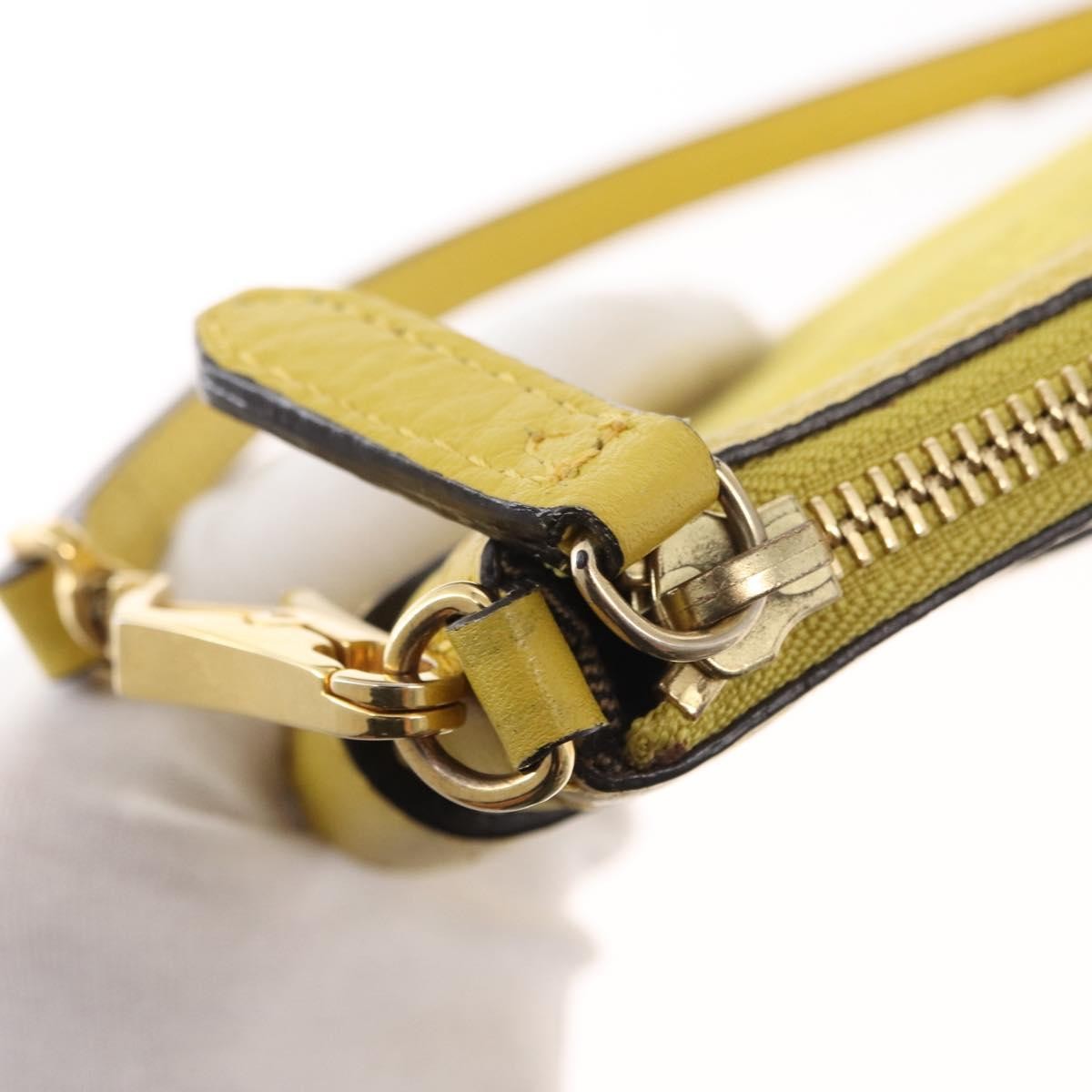 Burberry Vintage Leather Yellow Leather Shoulder Bag Bag (Pre-Owned)