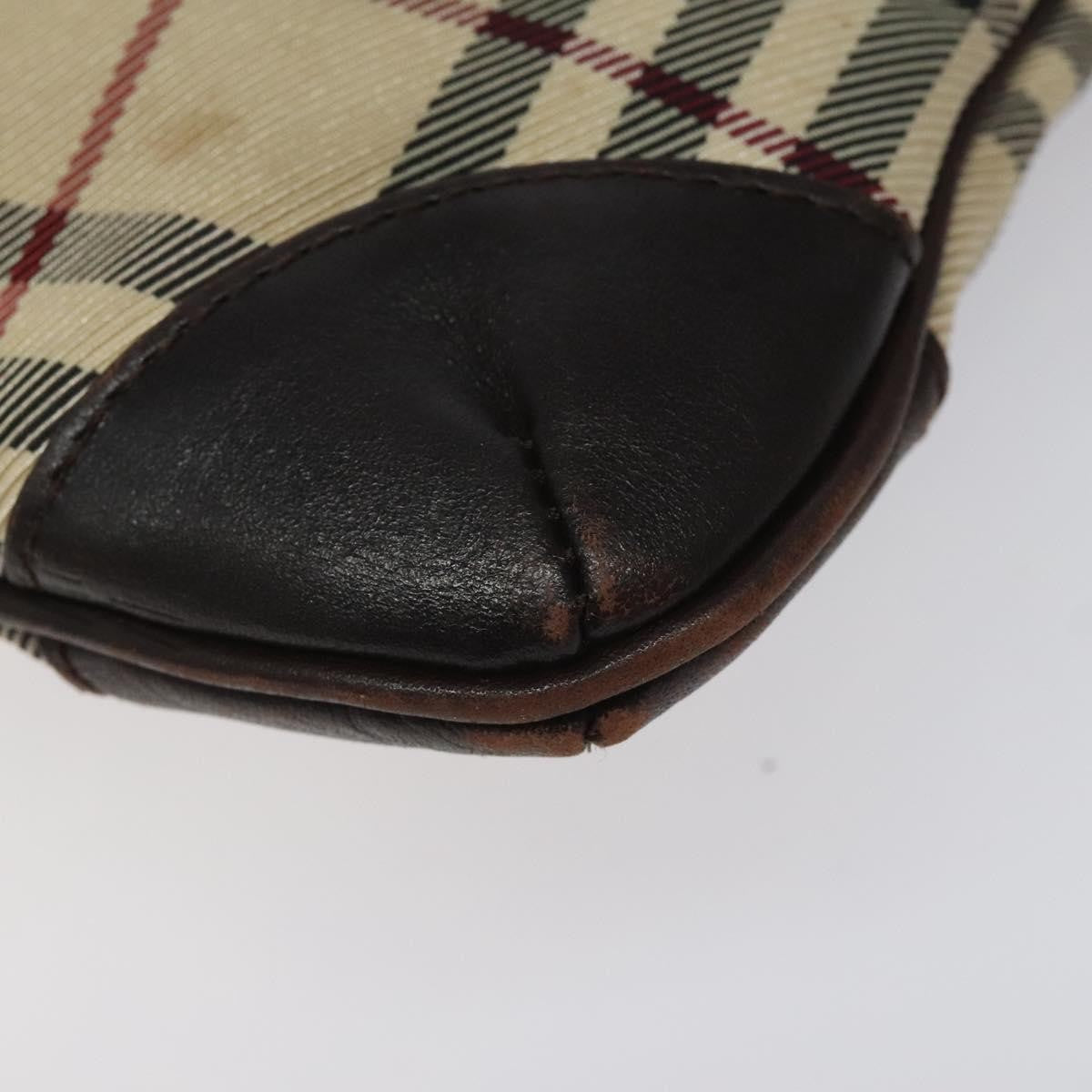 Burberry Nova Check Canvas And Leather Beige Canvas Shoulder Bag Bag (Pre-Owned)