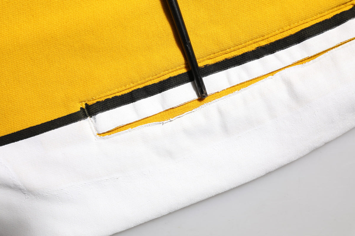 Dolce & Gabbana Yellow Print Cotton Drawstring Jogger Men's Pants