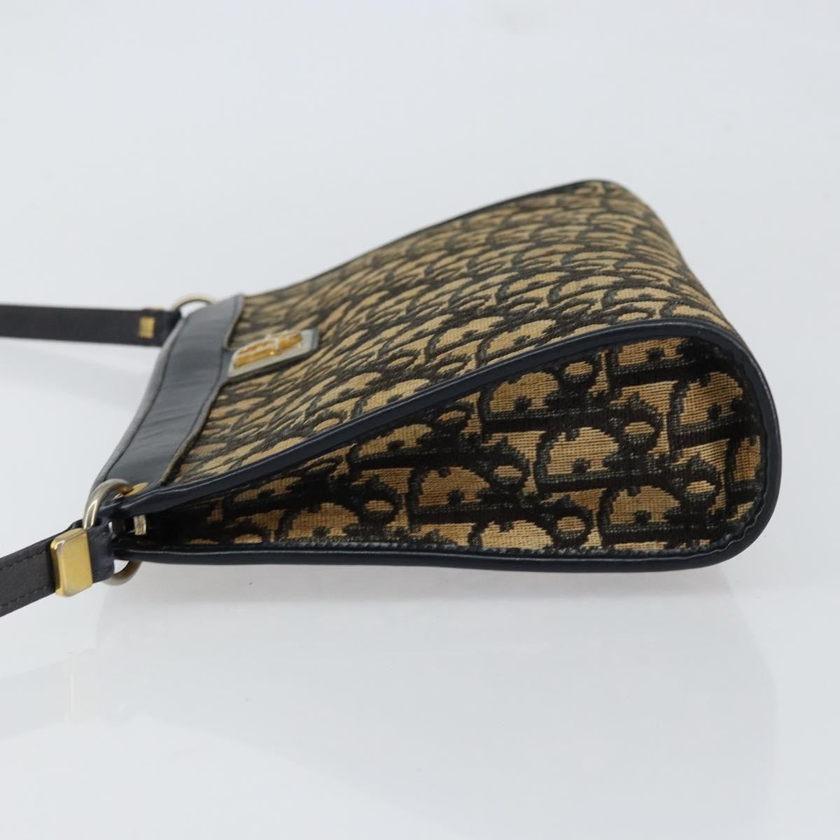Christian Dior Vintage Trotter Canvas Navy Canvas Shoulder Bag Bag (Pre-Owned)