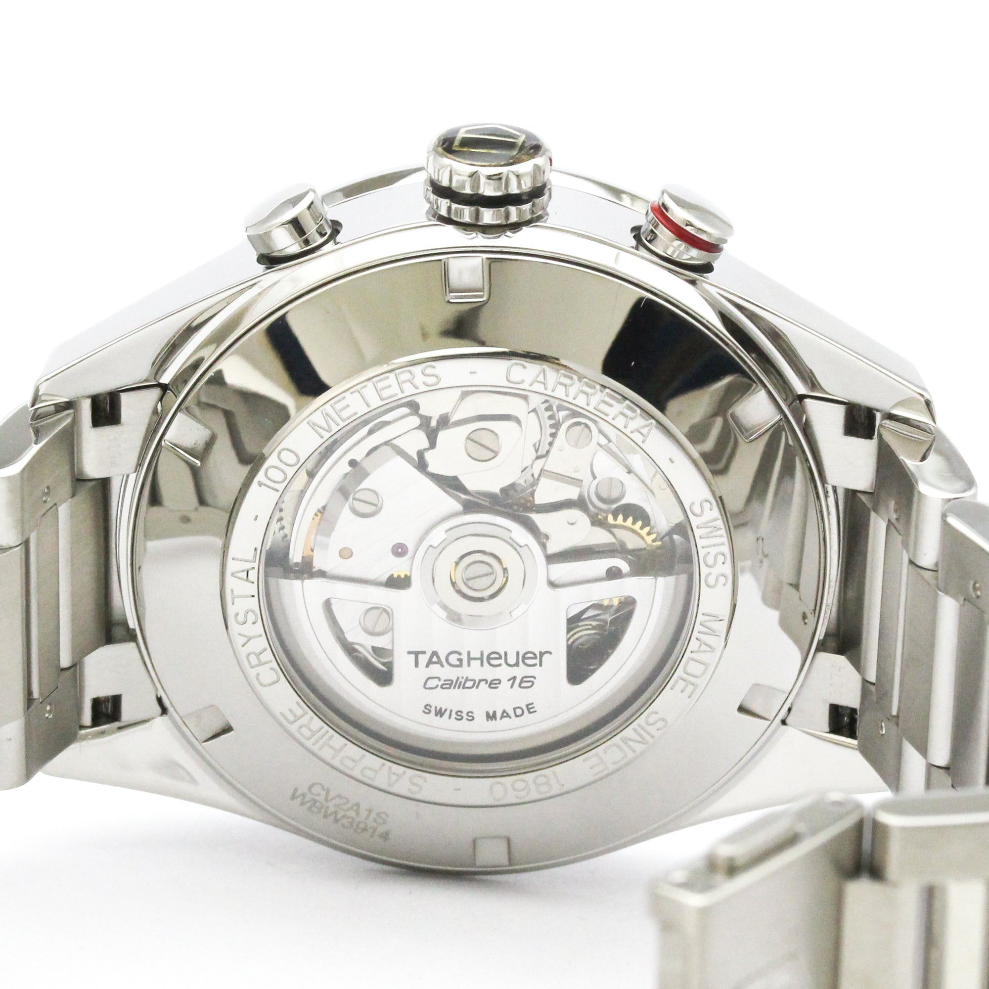 Tag Heuer Carrera Calibre 16 Chronograph Day Date Automatic Stainless Steel Watch (Pre-Owned)