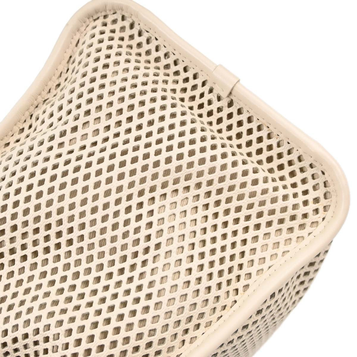 Chanel Up In The Air Top Handle Perforated Leather White Leather Tote Bag Bag (Pre-Owned)