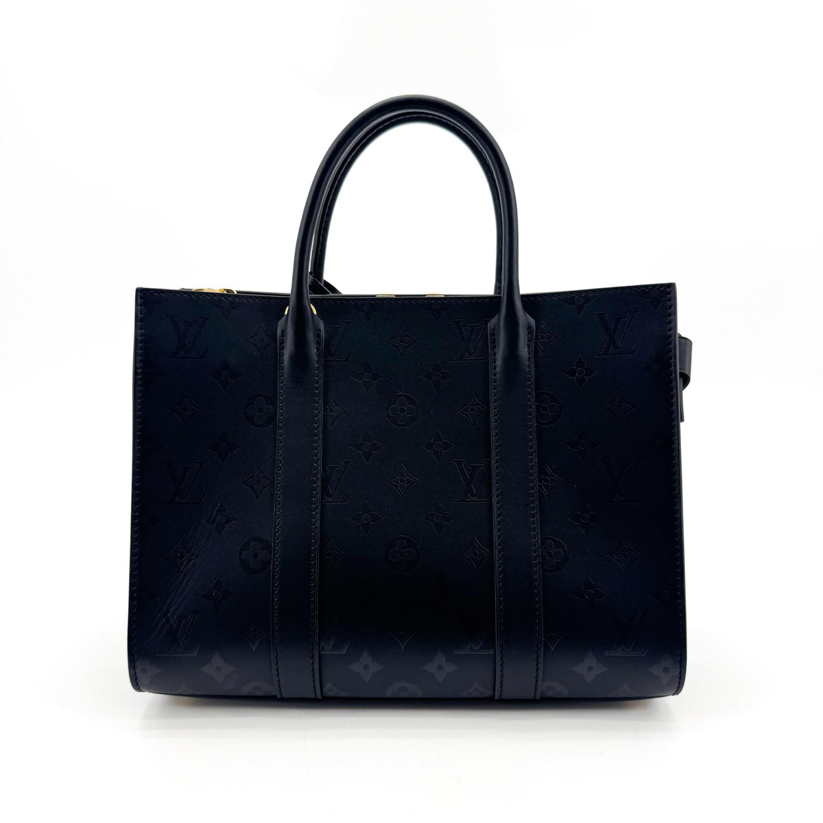 Louis Vuitton Very Monogram Leather Black Leather Tote Bag Bag (Pre-Owned)
