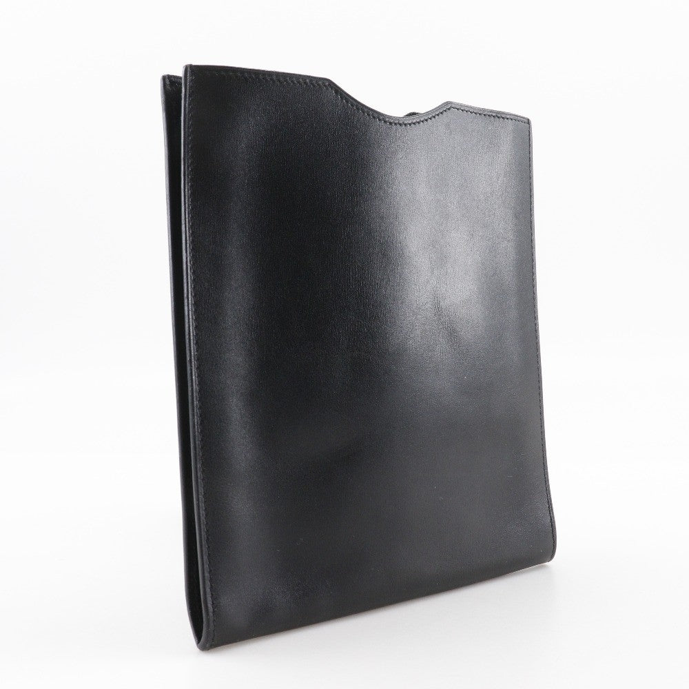 Hermes Onimaitou Leather Black Leather Shoulder Bag Bag (Pre-Owned)