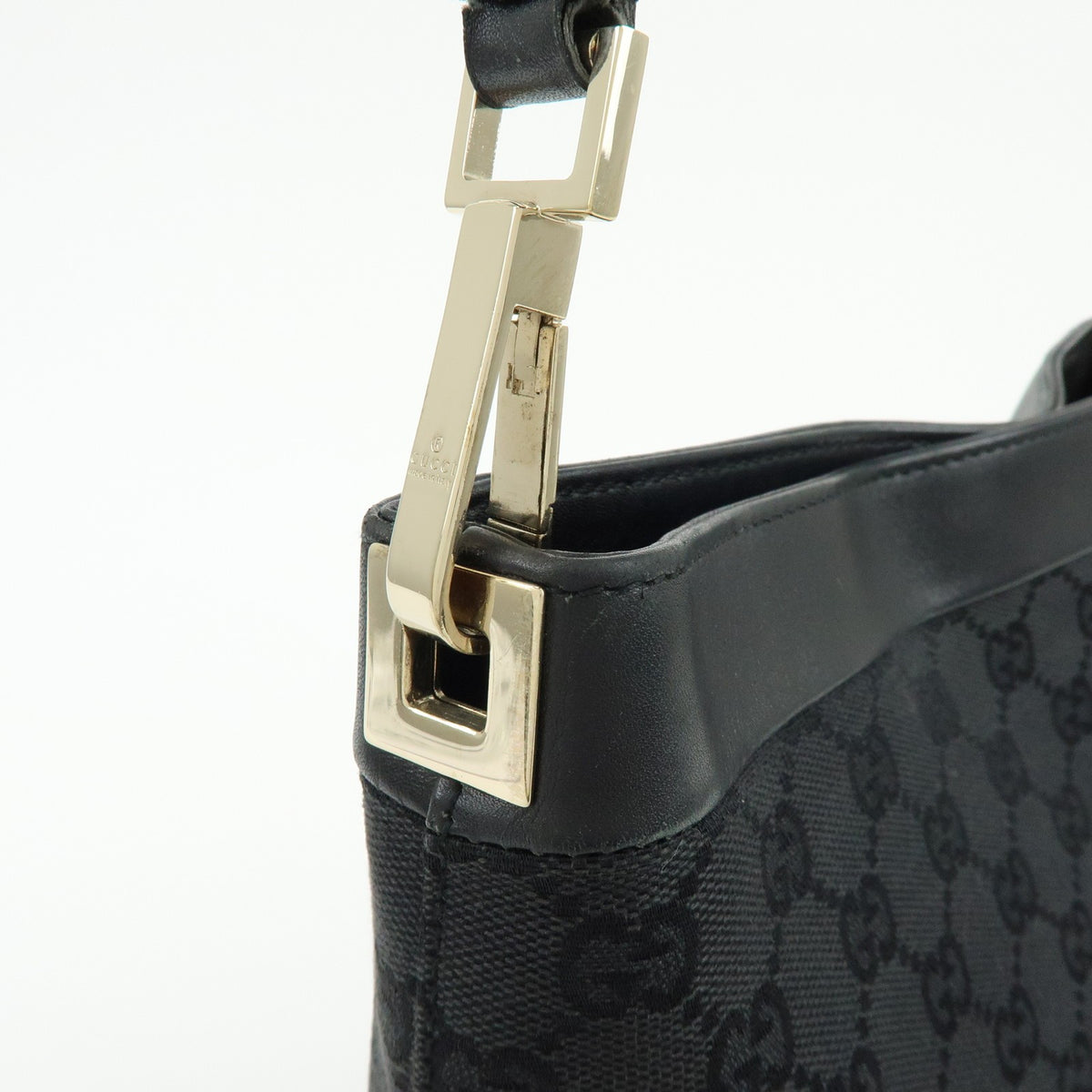 Gucci Gucci Gg Canvas North-South Tote Gg Canvas And Leather Black Canvas Tote Bag Bag (Pre-Owned)